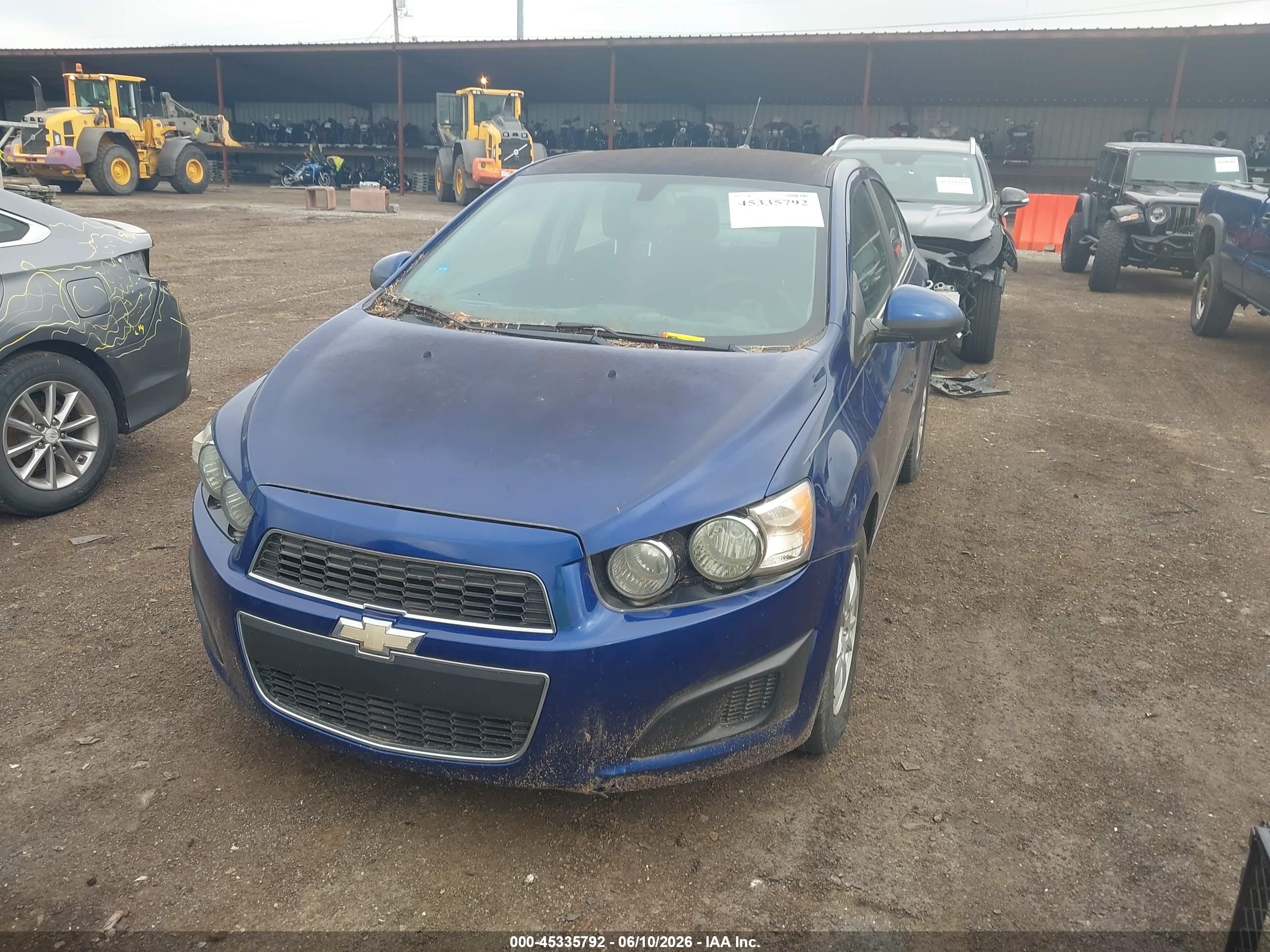 2014 Chevrolet Sonic Lt Auto Blue vin: 1G1JC5SH6E4230727