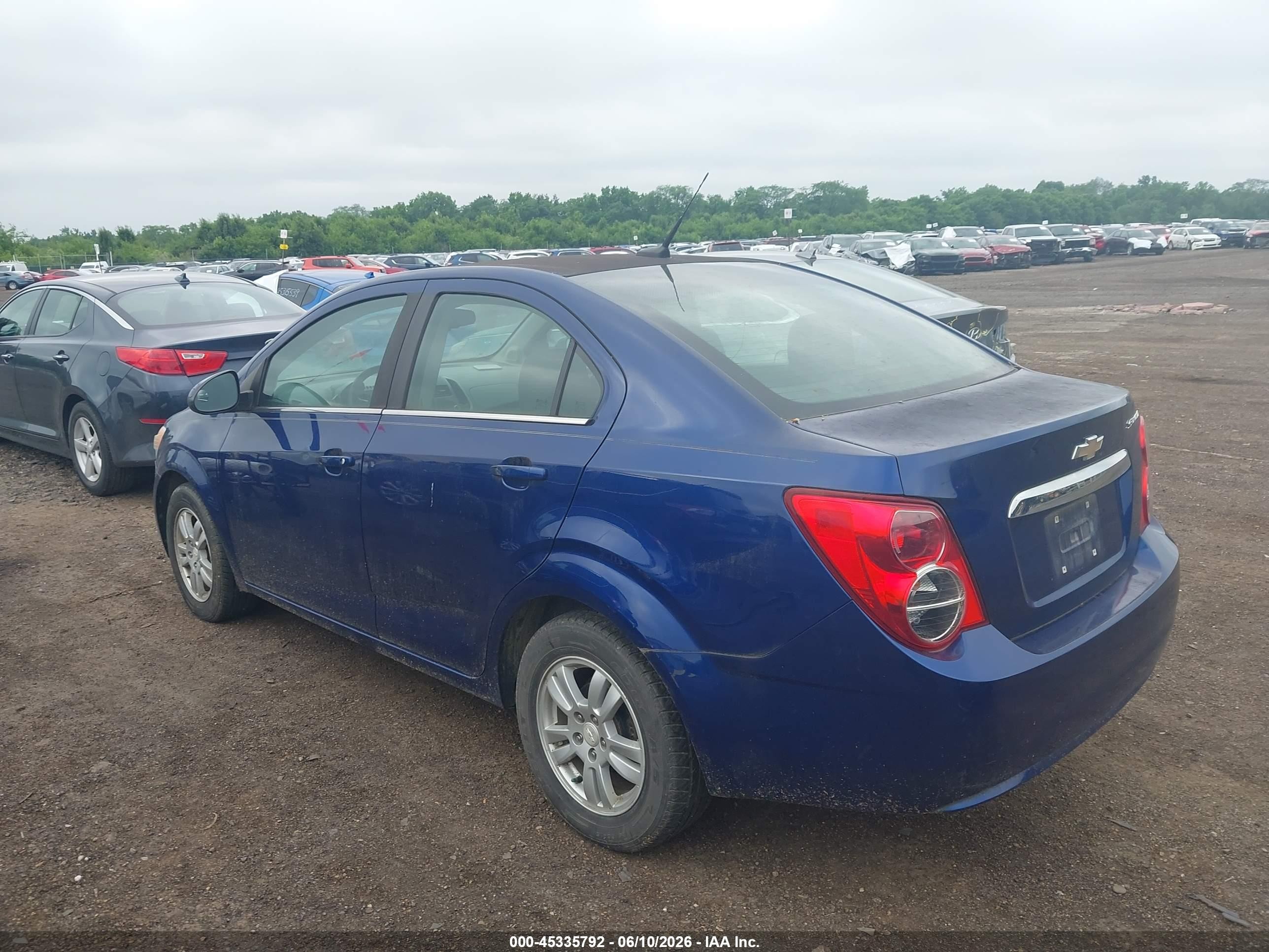 2014 Chevrolet Sonic Lt Auto Blue vin: 1G1JC5SH6E4230727