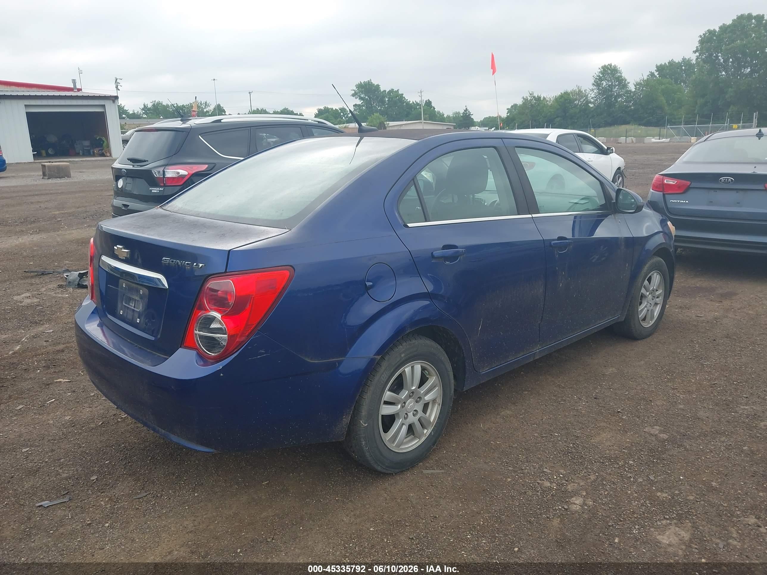 2014 Chevrolet Sonic Lt Auto Blue vin: 1G1JC5SH6E4230727