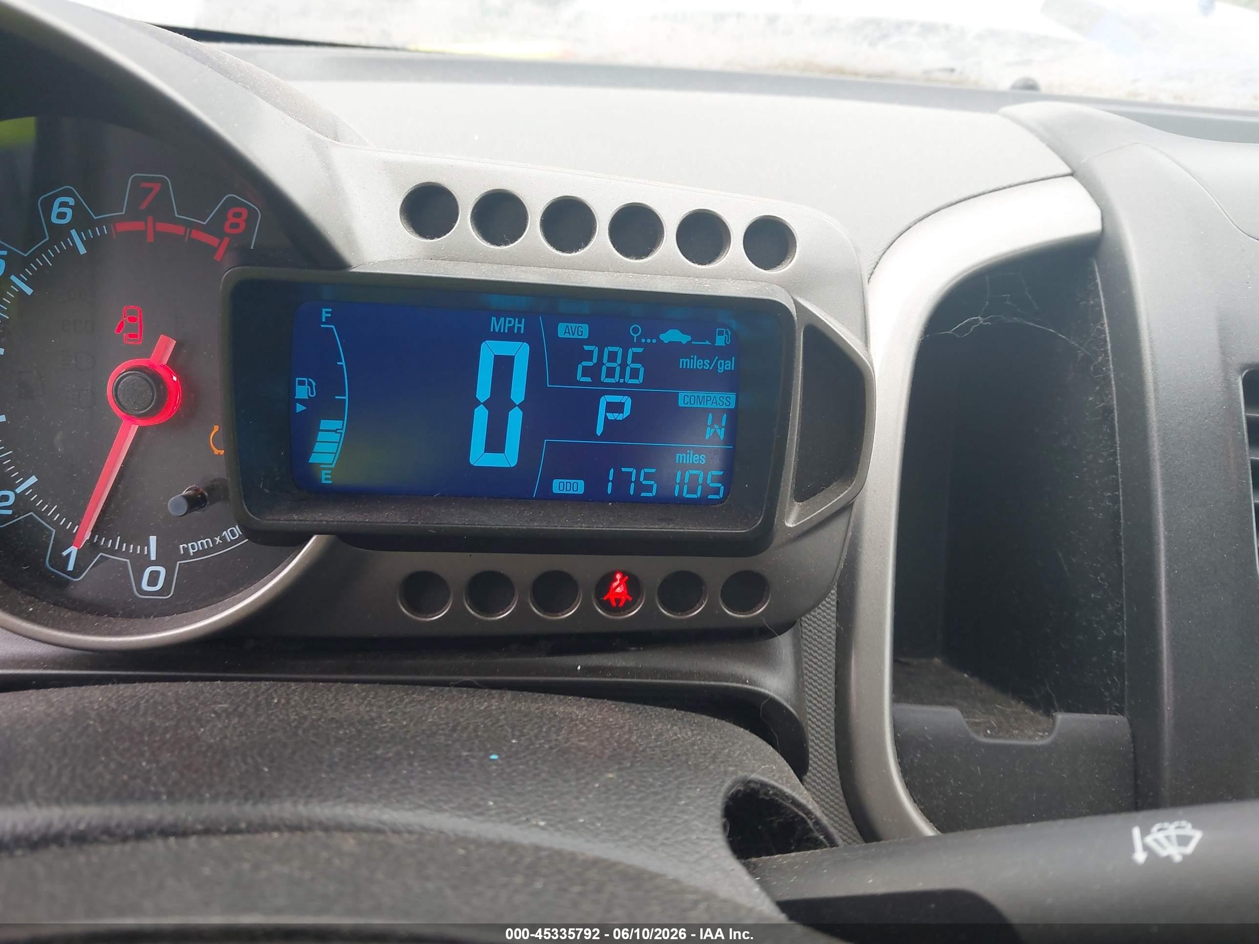 2014 Chevrolet Sonic Lt Auto Blue vin: 1G1JC5SH6E4230727