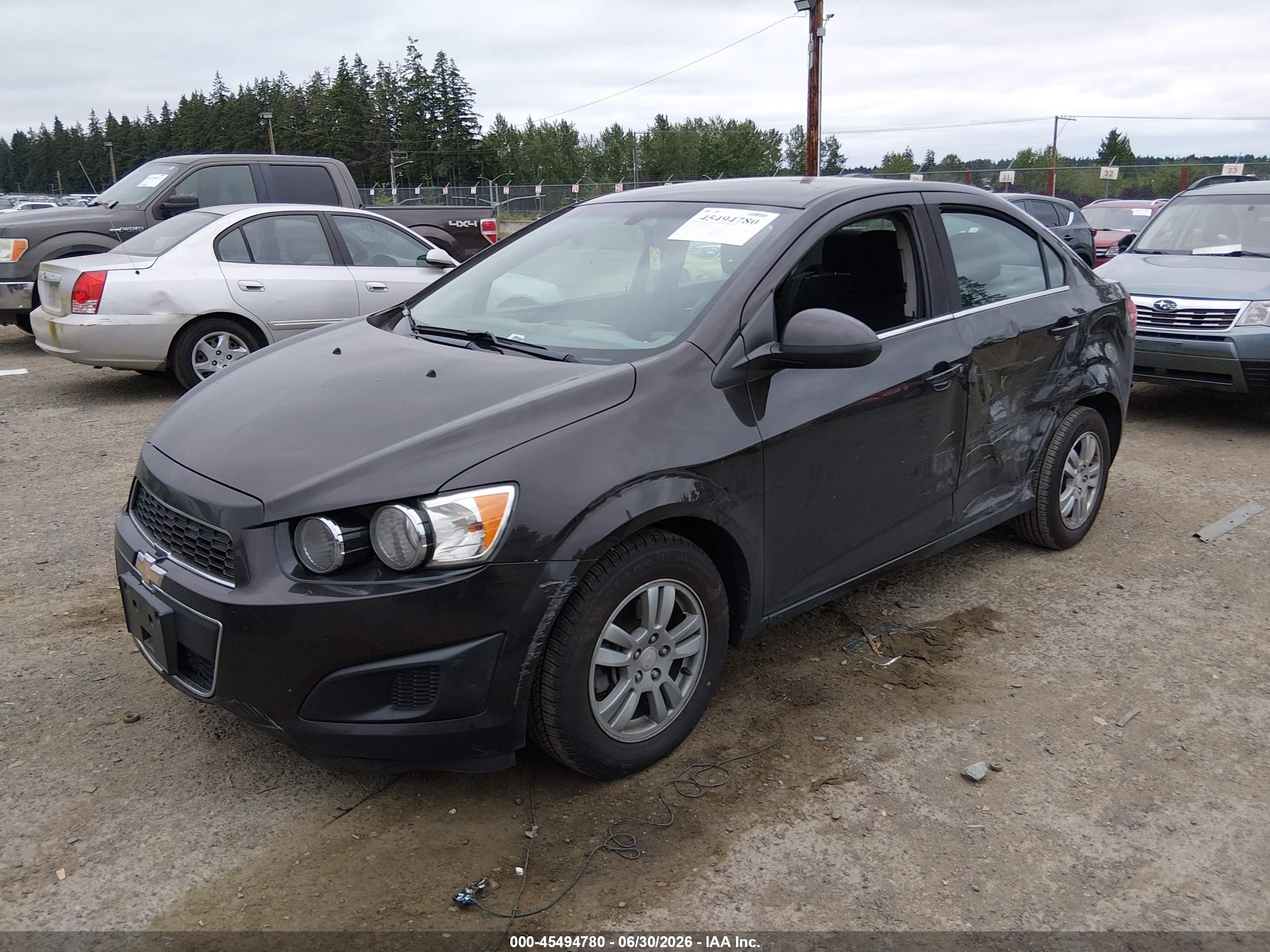 2015 Chevrolet Sonic Lt Auto Черный vin: 1G1JC5SH6F4165508
