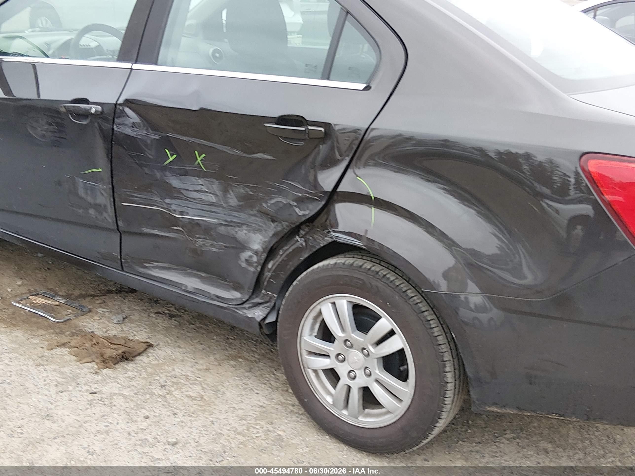 2015 Chevrolet Sonic Lt Auto Черный vin: 1G1JC5SH6F4165508