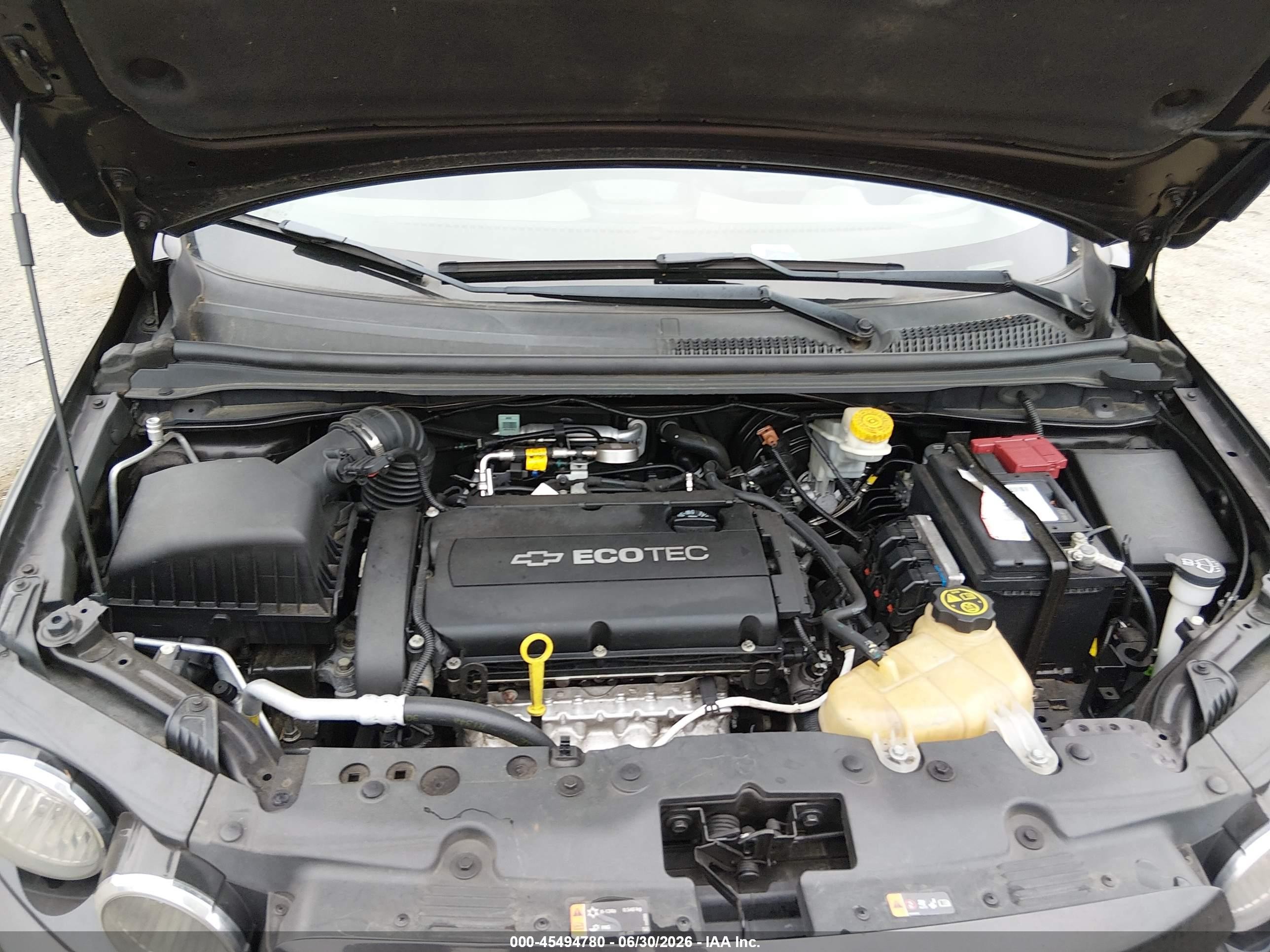 2015 Chevrolet Sonic Lt Auto Черный vin: 1G1JC5SH6F4165508