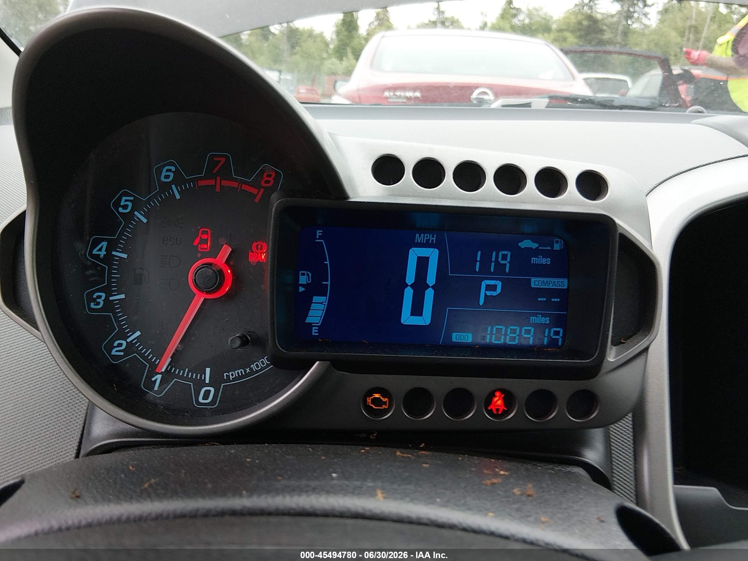 2015 Chevrolet Sonic Lt Auto Черный vin: 1G1JC5SH6F4165508