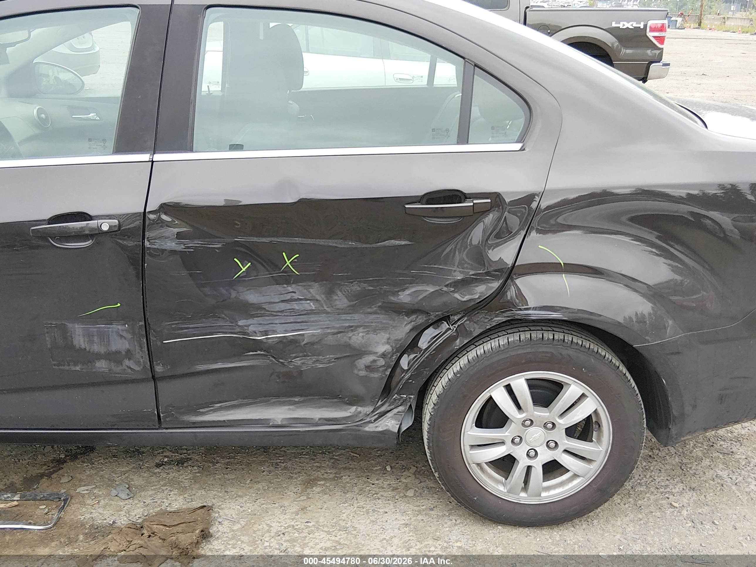 2015 Chevrolet Sonic Lt Auto Черный vin: 1G1JC5SH6F4165508