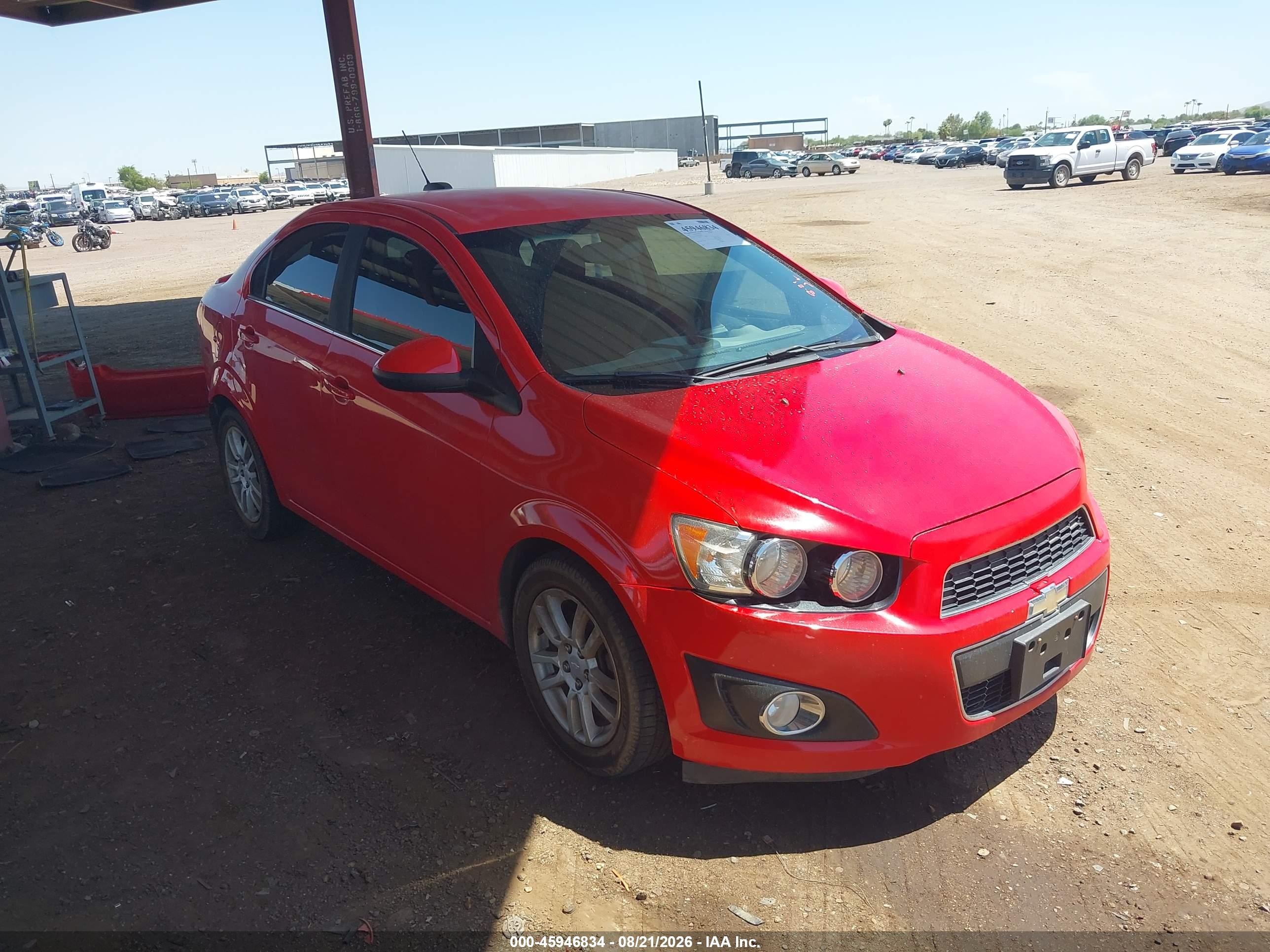 2015 Chevrolet Sonic Lt Auto Red vin: 1G1JC5SH6F4178212
