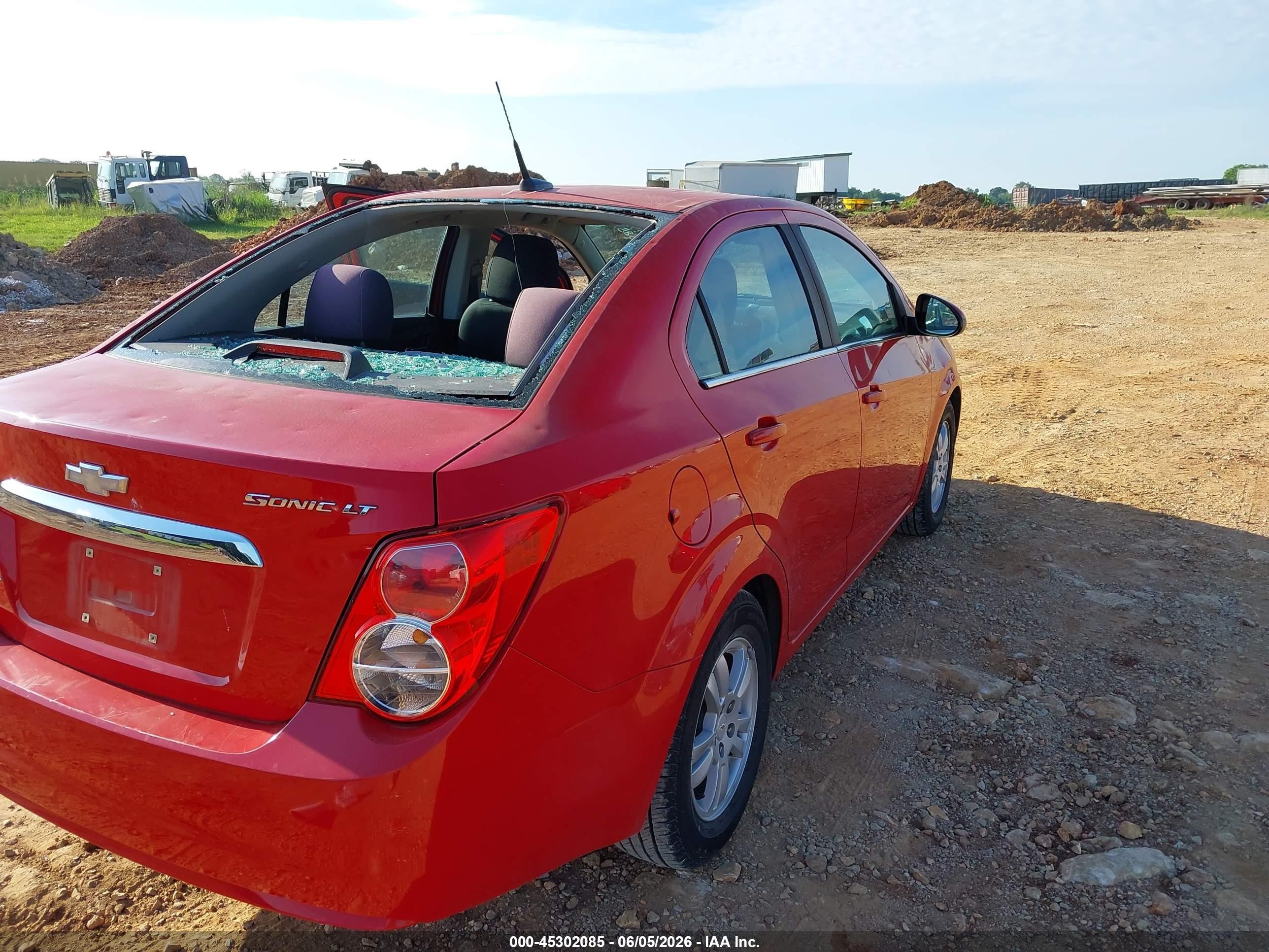 2012 Chevrolet Sonic 2lt Красный vin: 1G1JC5SH7C4116975