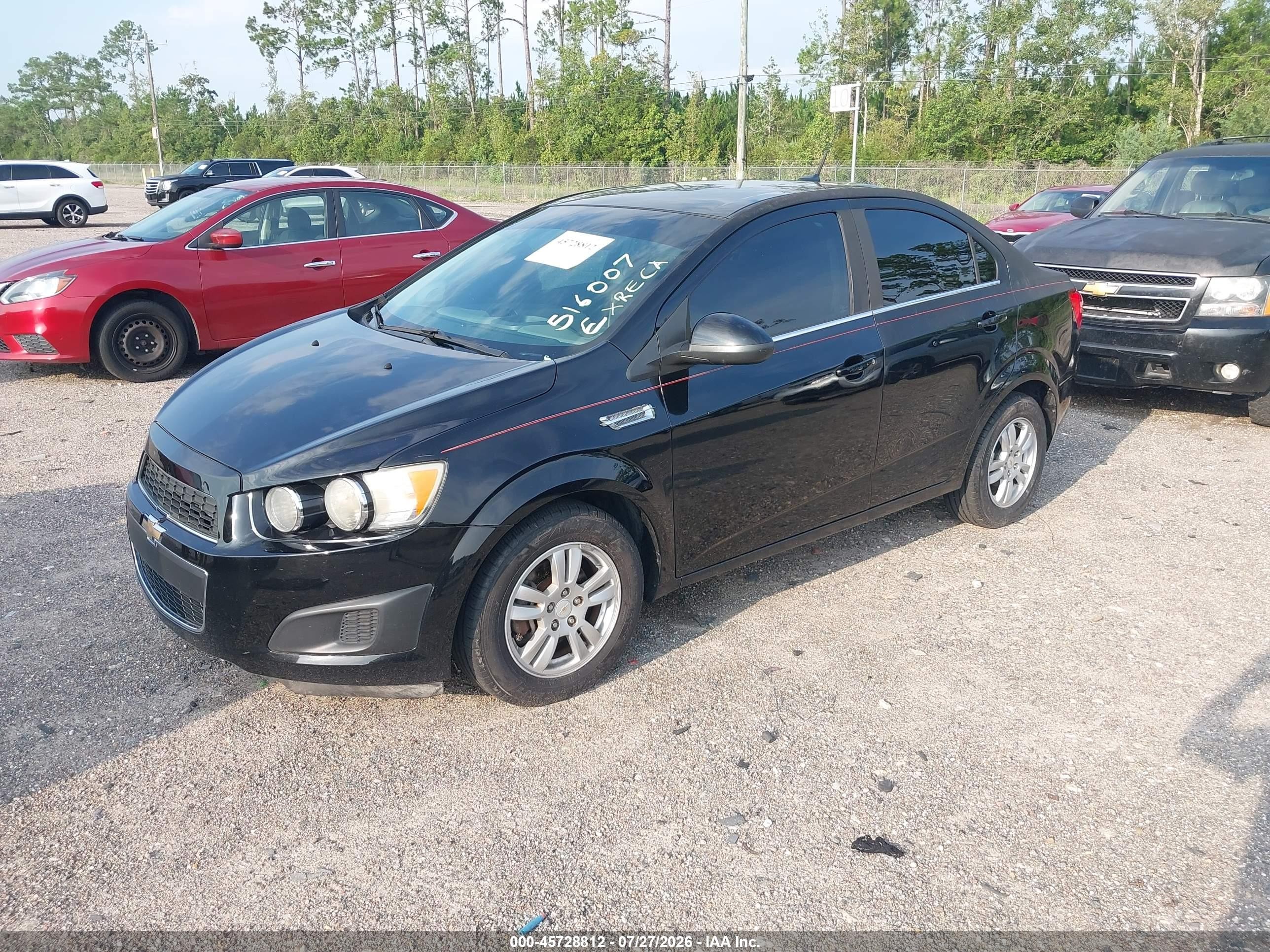 2012 Chevrolet Sonic 2lt Black vin: 1G1JC5SH7C4163942