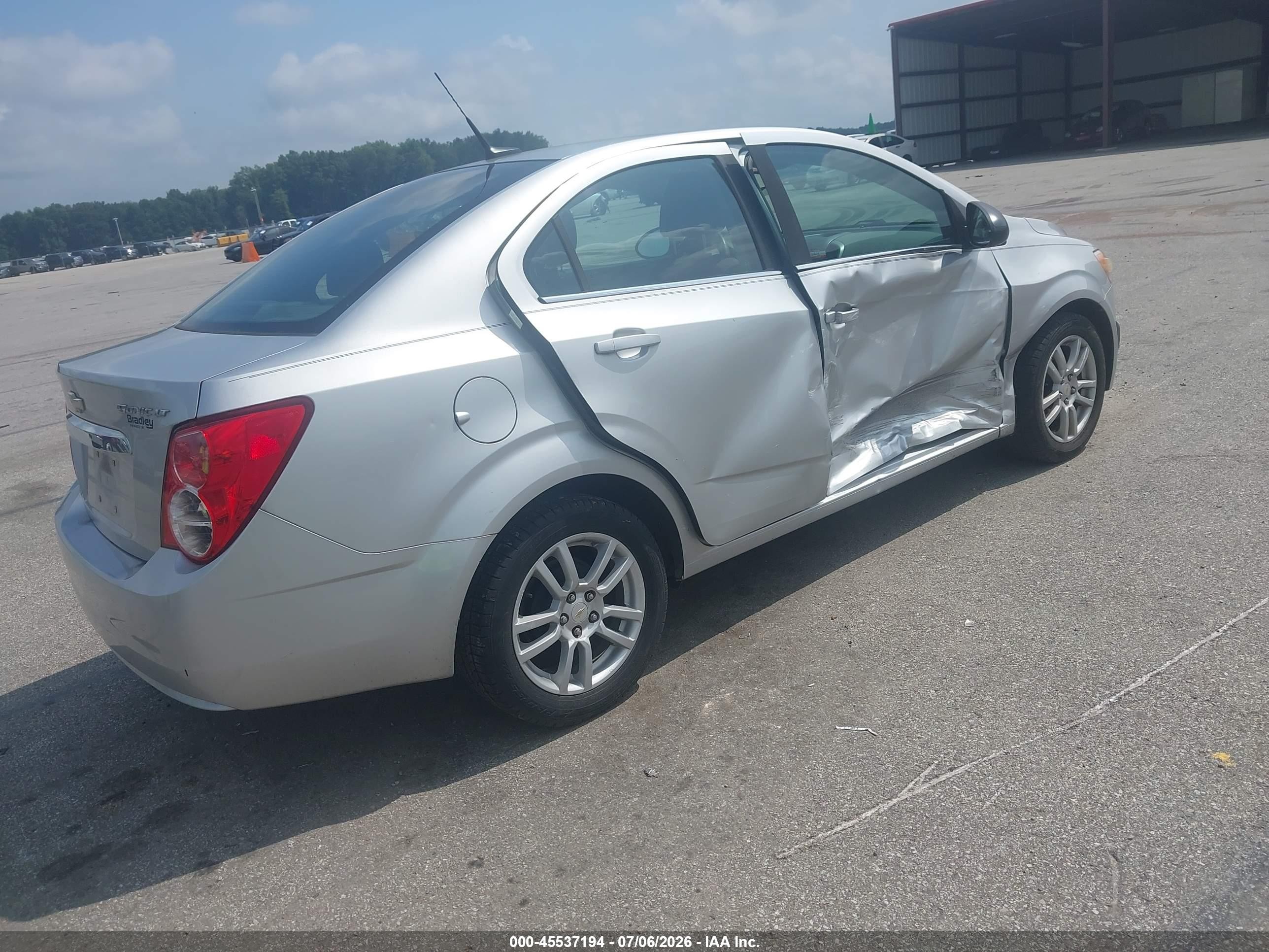 2012 Chevrolet Sonic 2lt Silver vin: 1G1JC5SH7C4197105