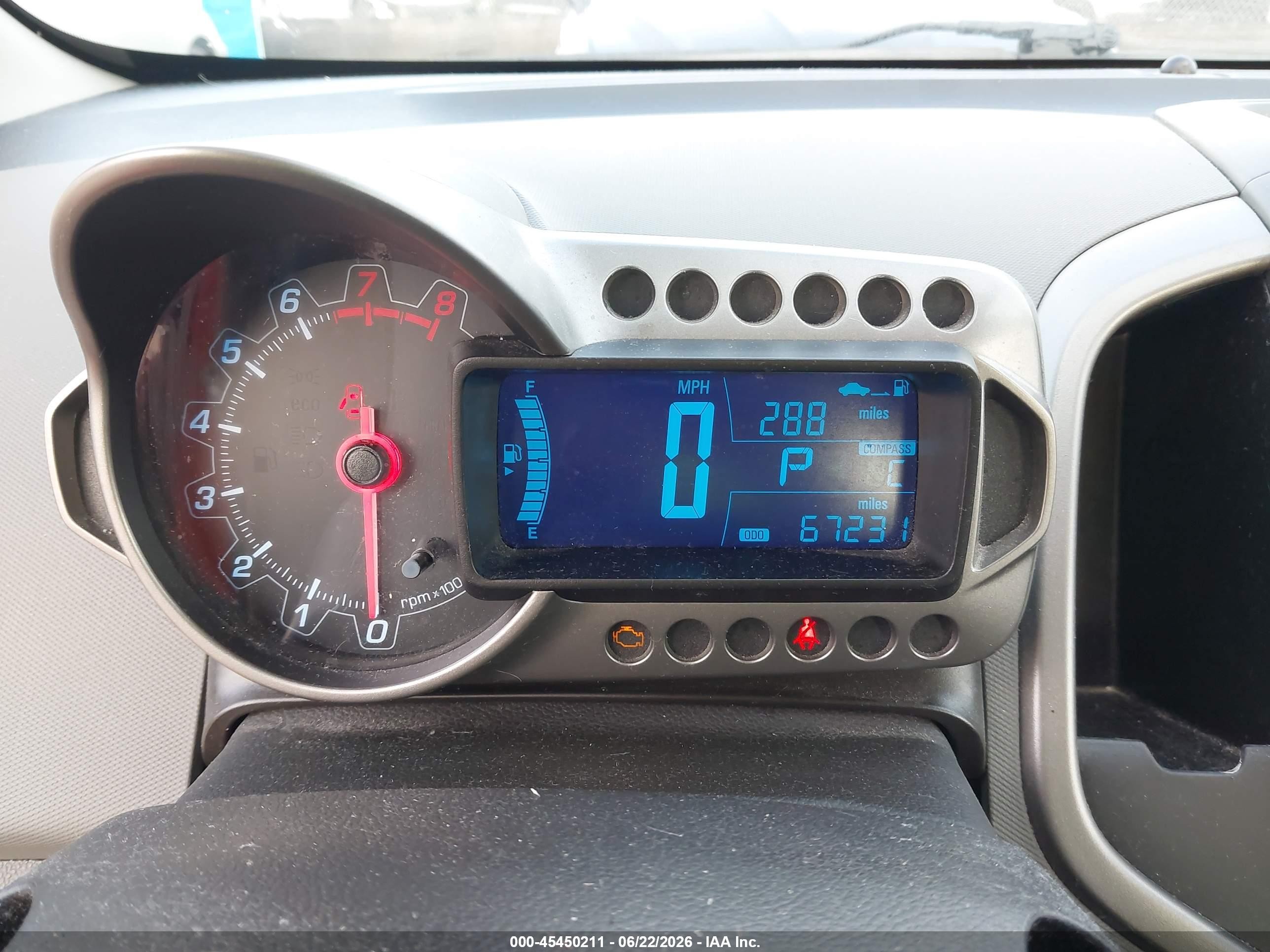 2013 Chevrolet Sonic Lt Auto Orange vin: 1G1JC5SH7D4168821