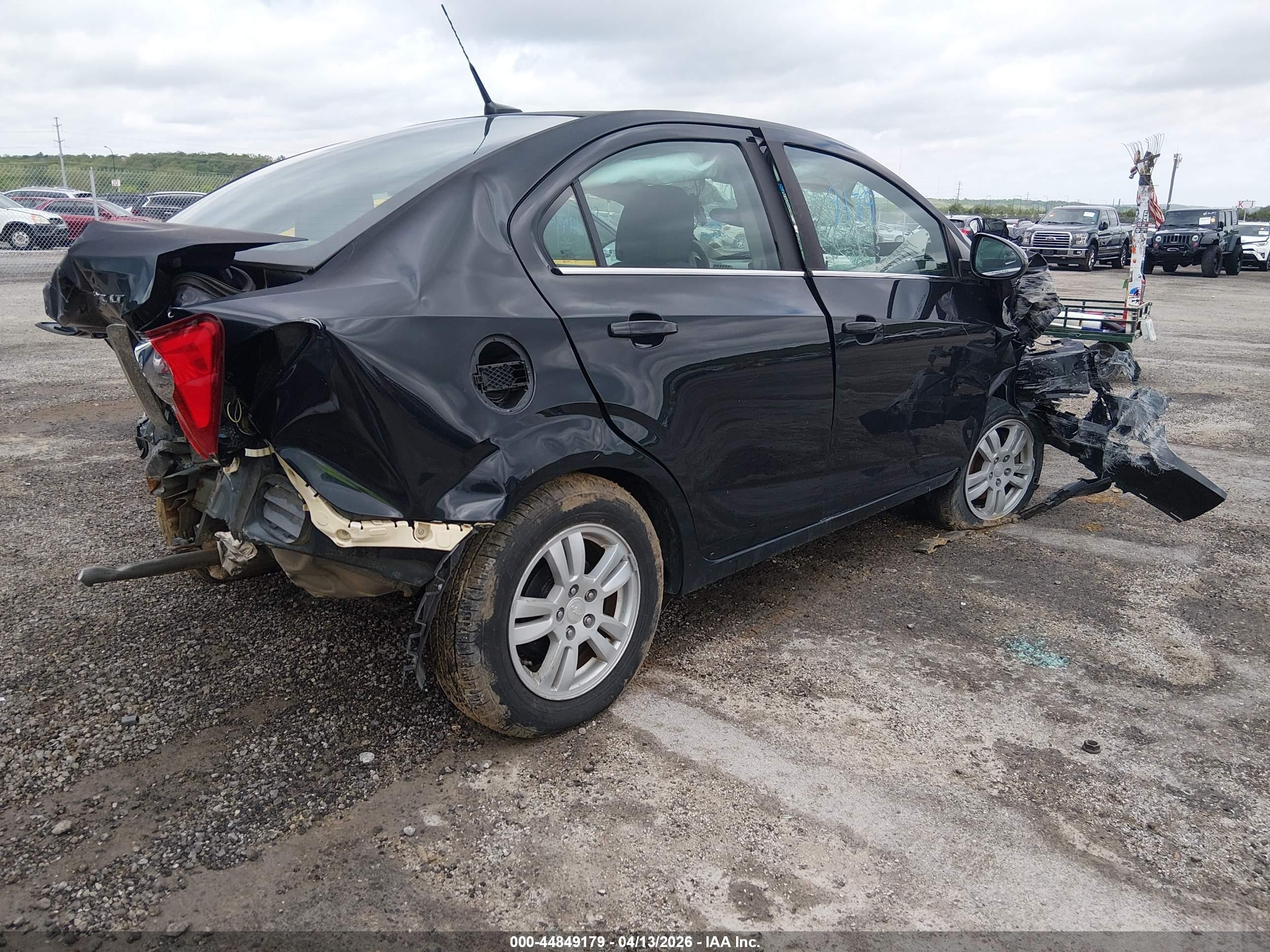 2014 Chevrolet Sonic Lt Auto Black vin: 1G1JC5SH7E4126781