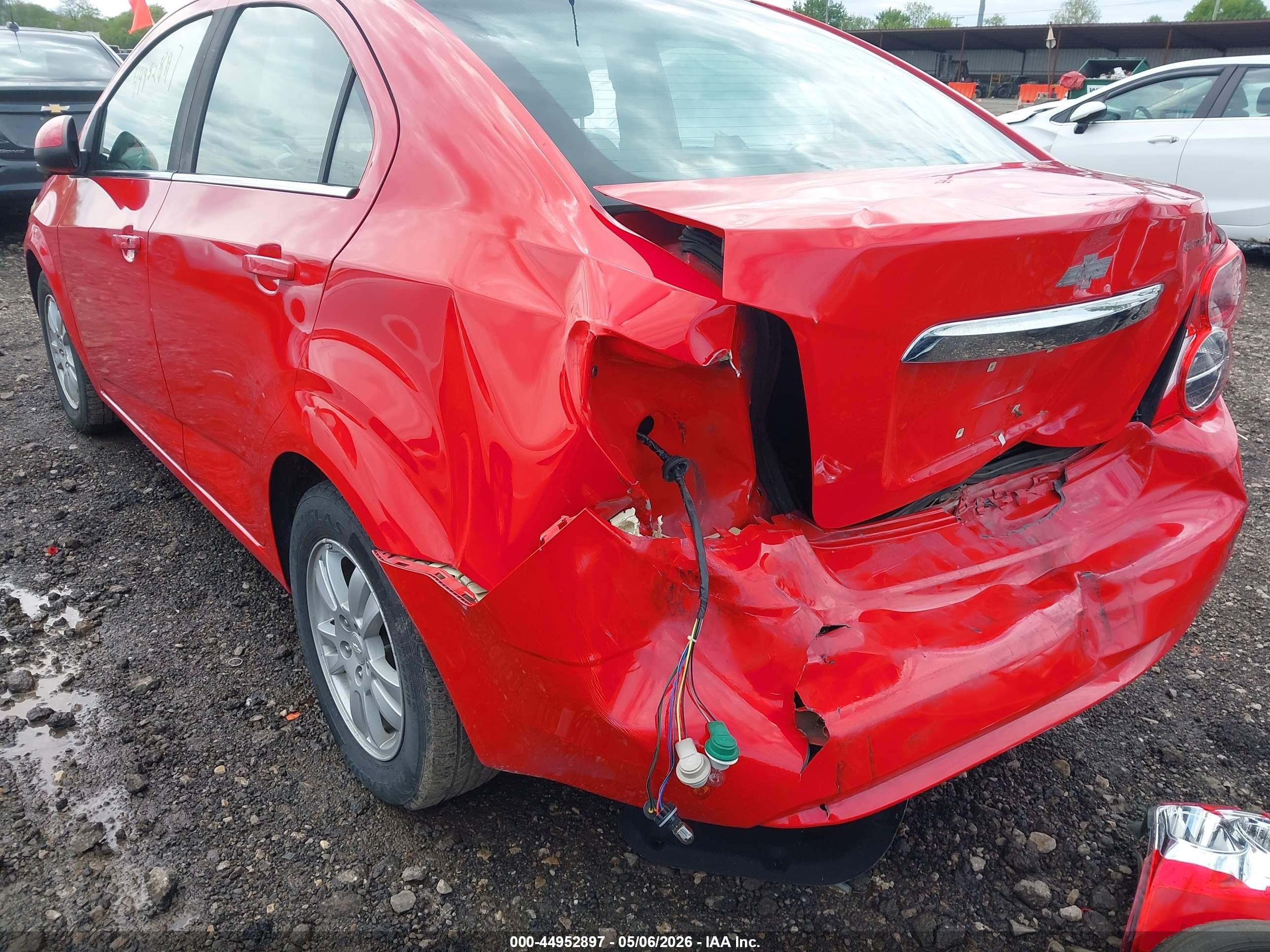 2014 Chevrolet Sonic Lt Auto Red vin: 1G1JC5SH7E4205643