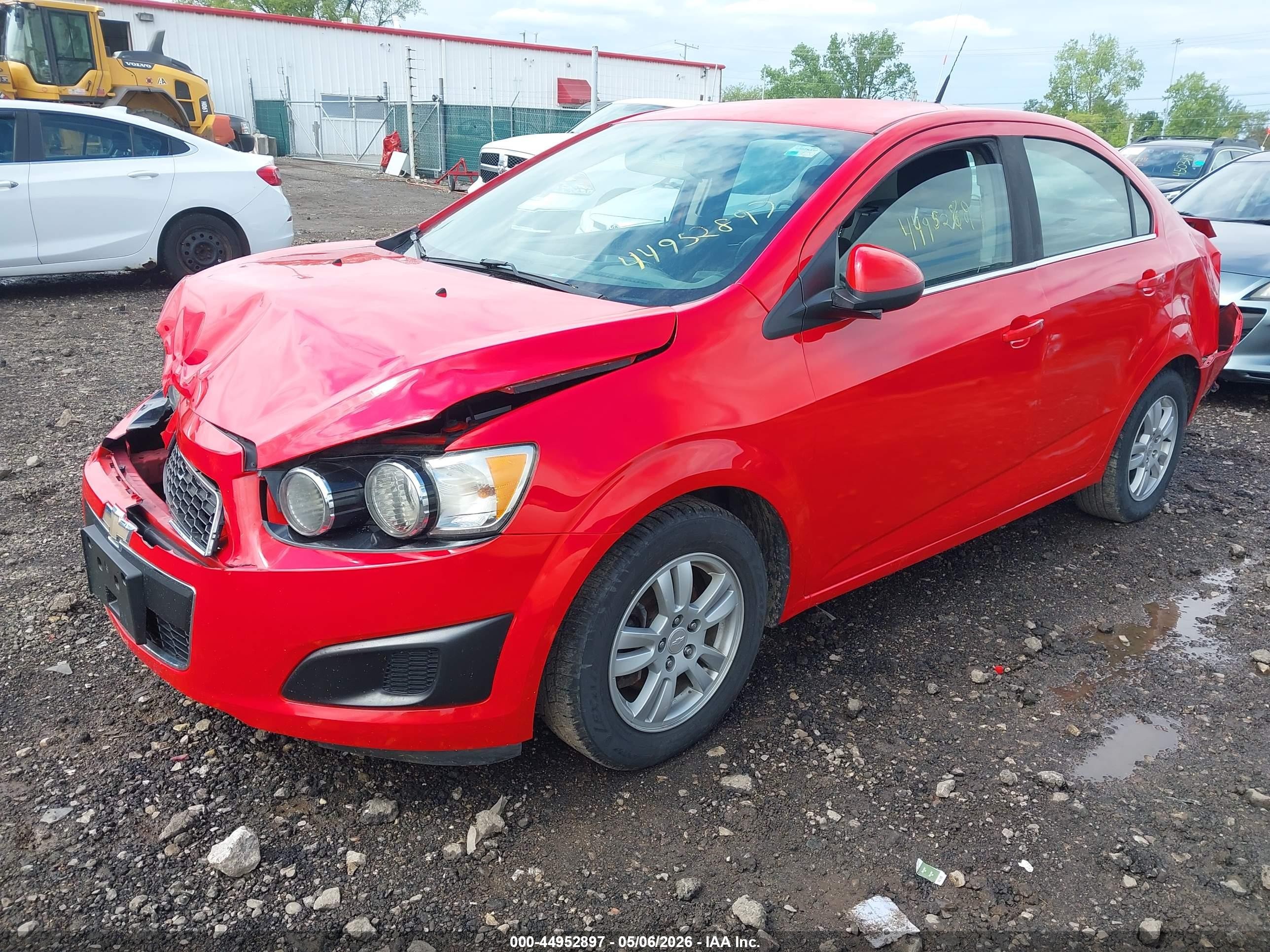2014 Chevrolet Sonic Lt Auto Red vin: 1G1JC5SH7E4205643