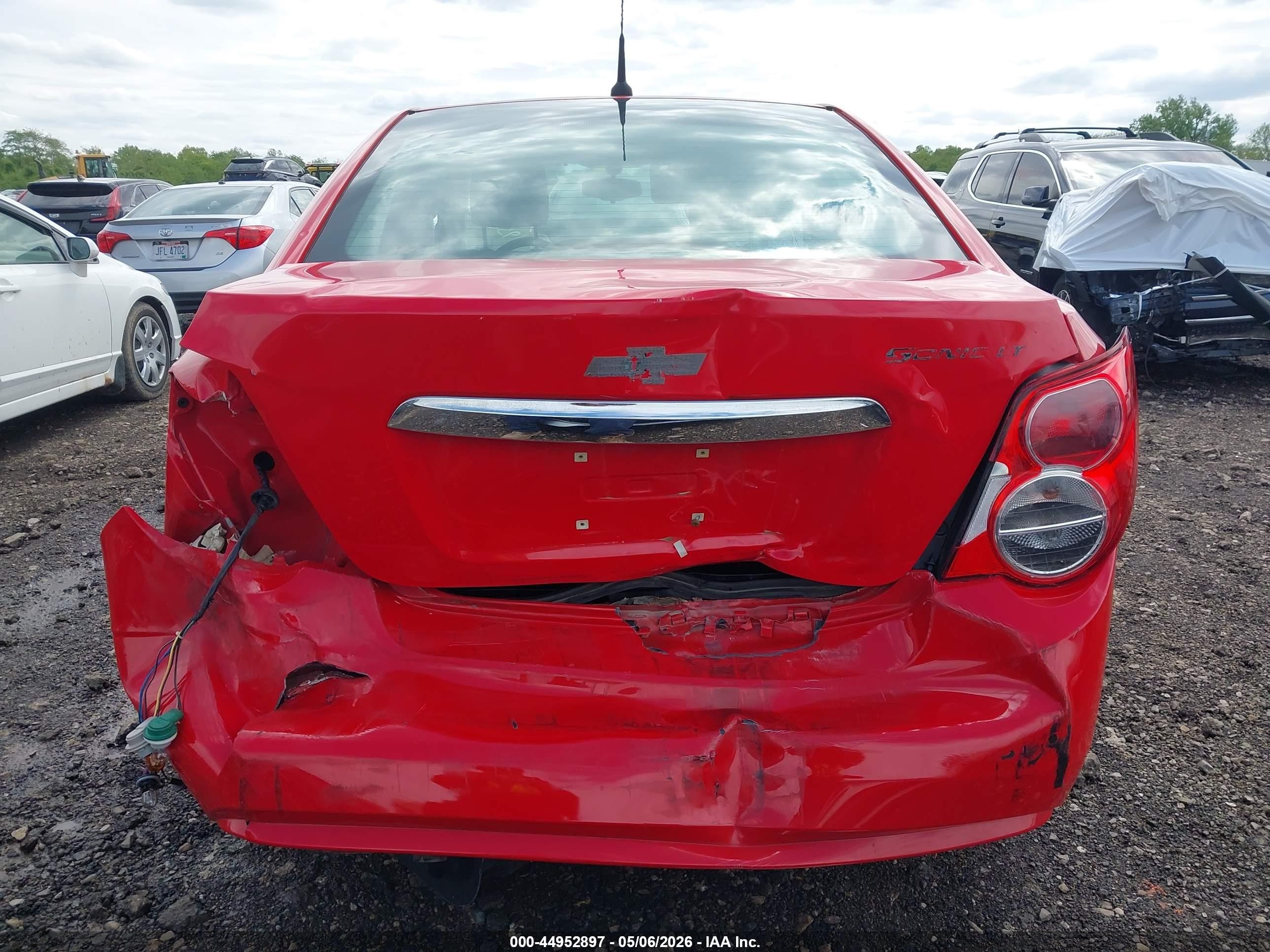2014 Chevrolet Sonic Lt Auto Red vin: 1G1JC5SH7E4205643