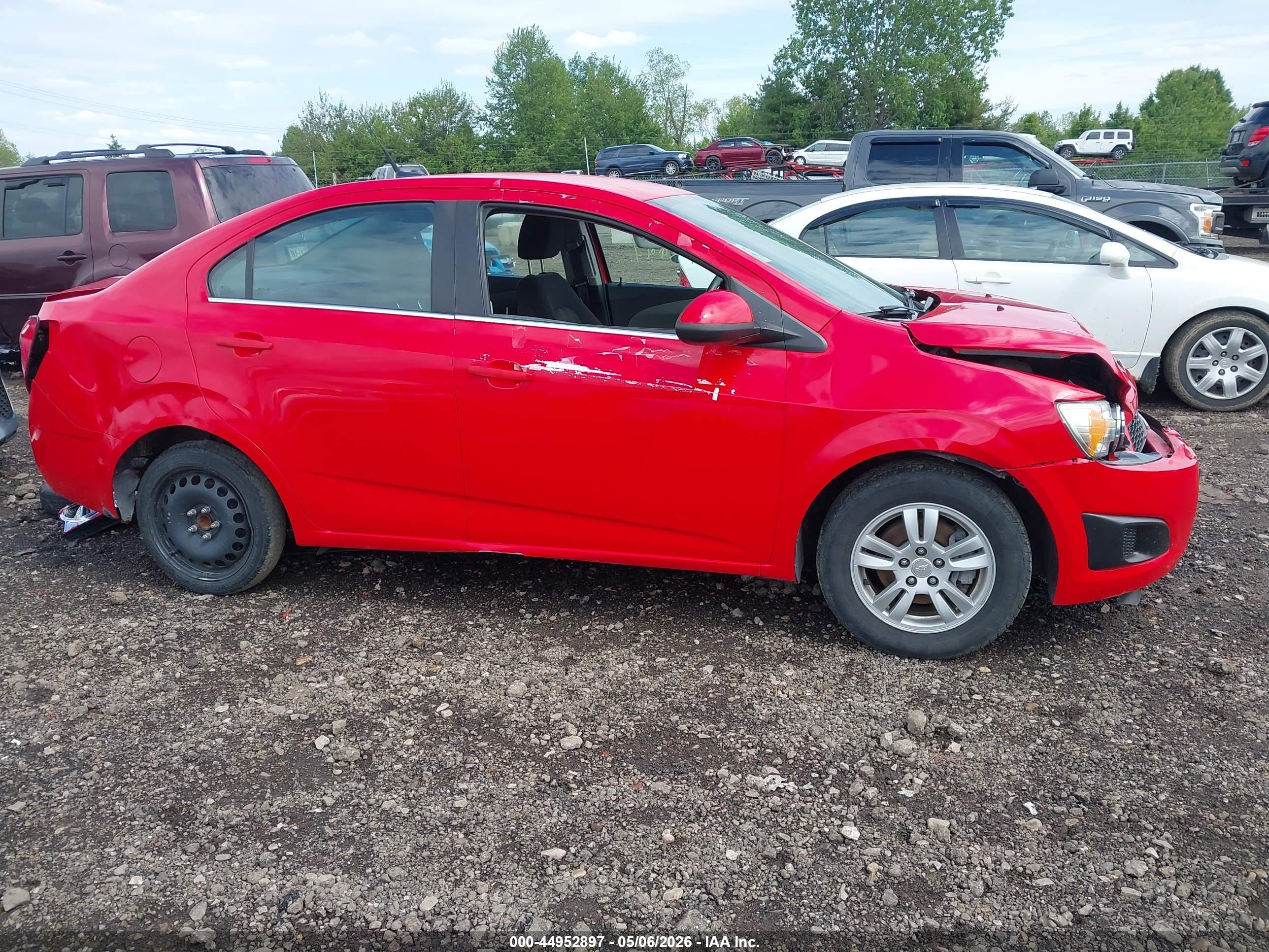 2014 Chevrolet Sonic Lt Auto Red vin: 1G1JC5SH7E4205643