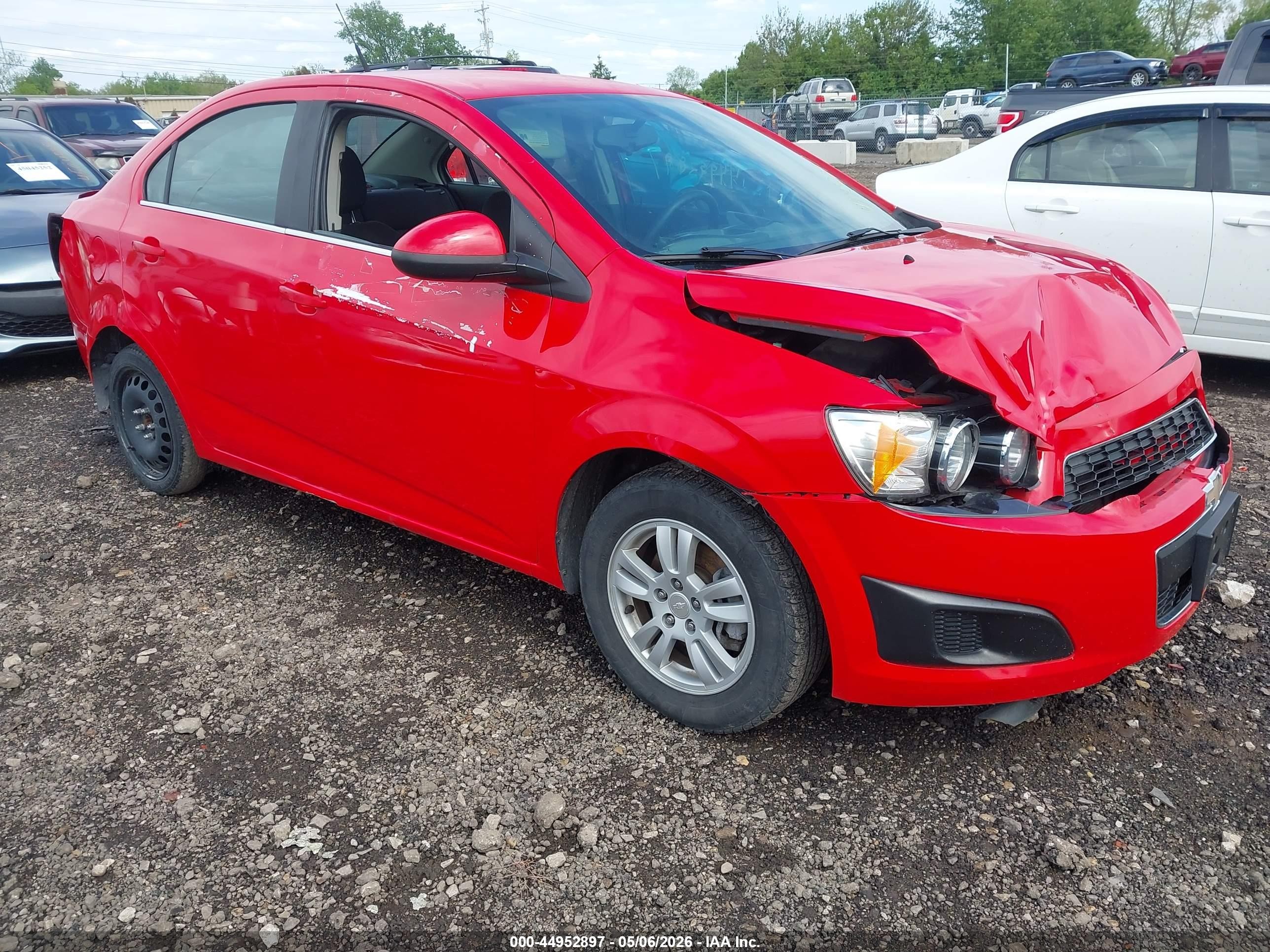2014 Chevrolet Sonic Lt Auto Red vin: 1G1JC5SH7E4205643