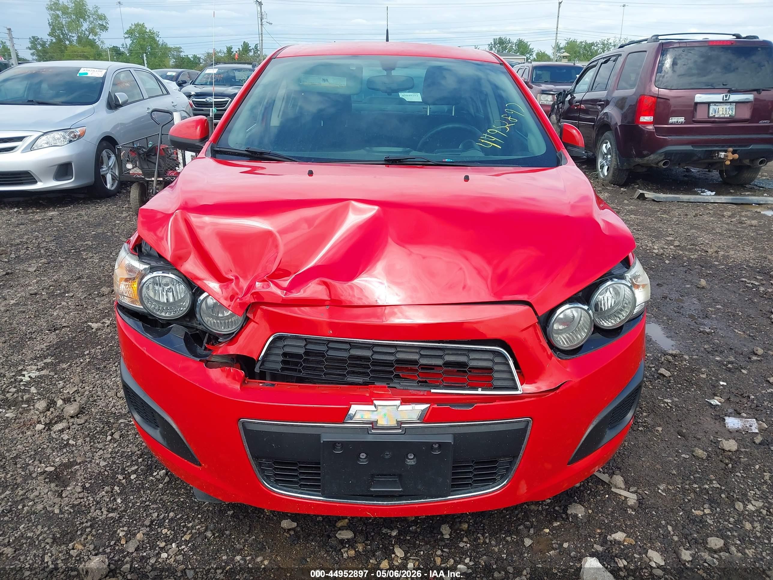 2014 Chevrolet Sonic Lt Auto Red vin: 1G1JC5SH7E4205643