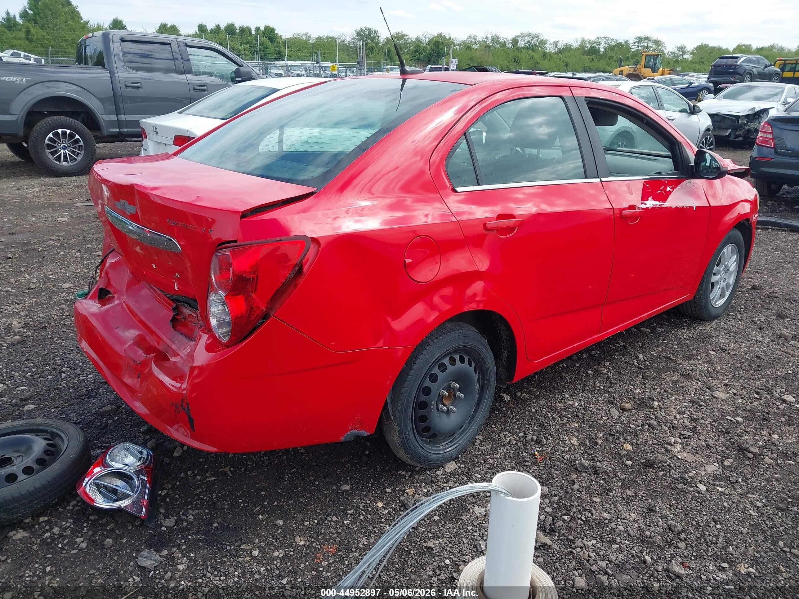 2014 Chevrolet Sonic Lt Auto Red vin: 1G1JC5SH7E4205643