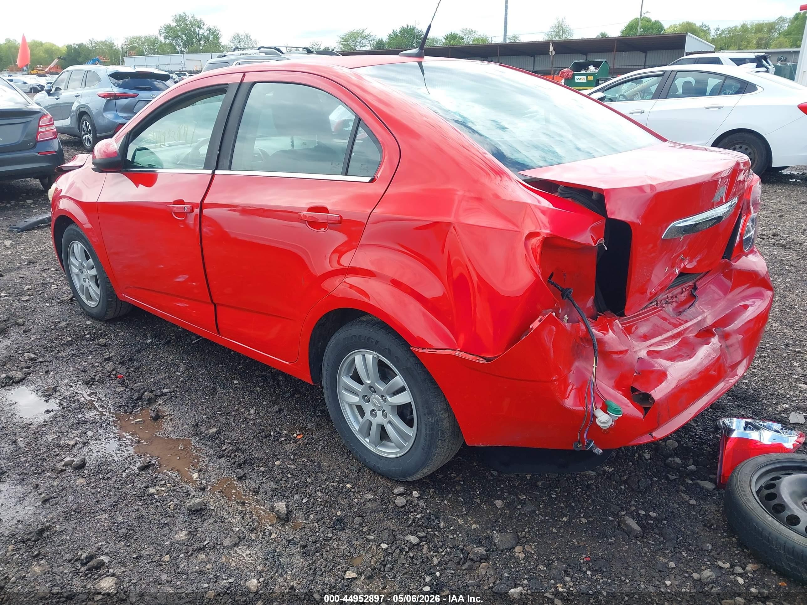 2014 Chevrolet Sonic Lt Auto Red vin: 1G1JC5SH7E4205643