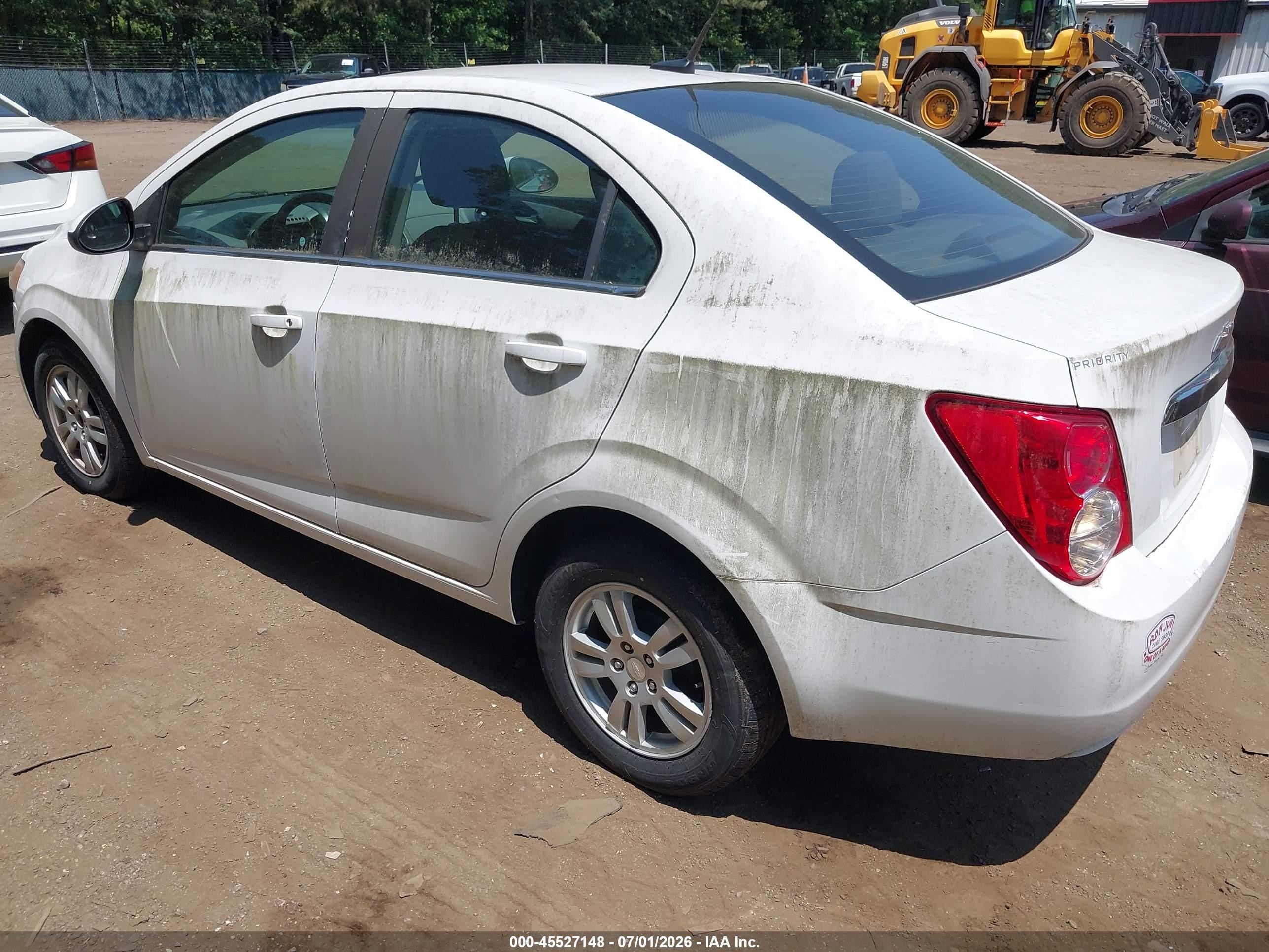 2014 Chevrolet Sonic Lt Auto White vin: 1G1JC5SH7E4210941