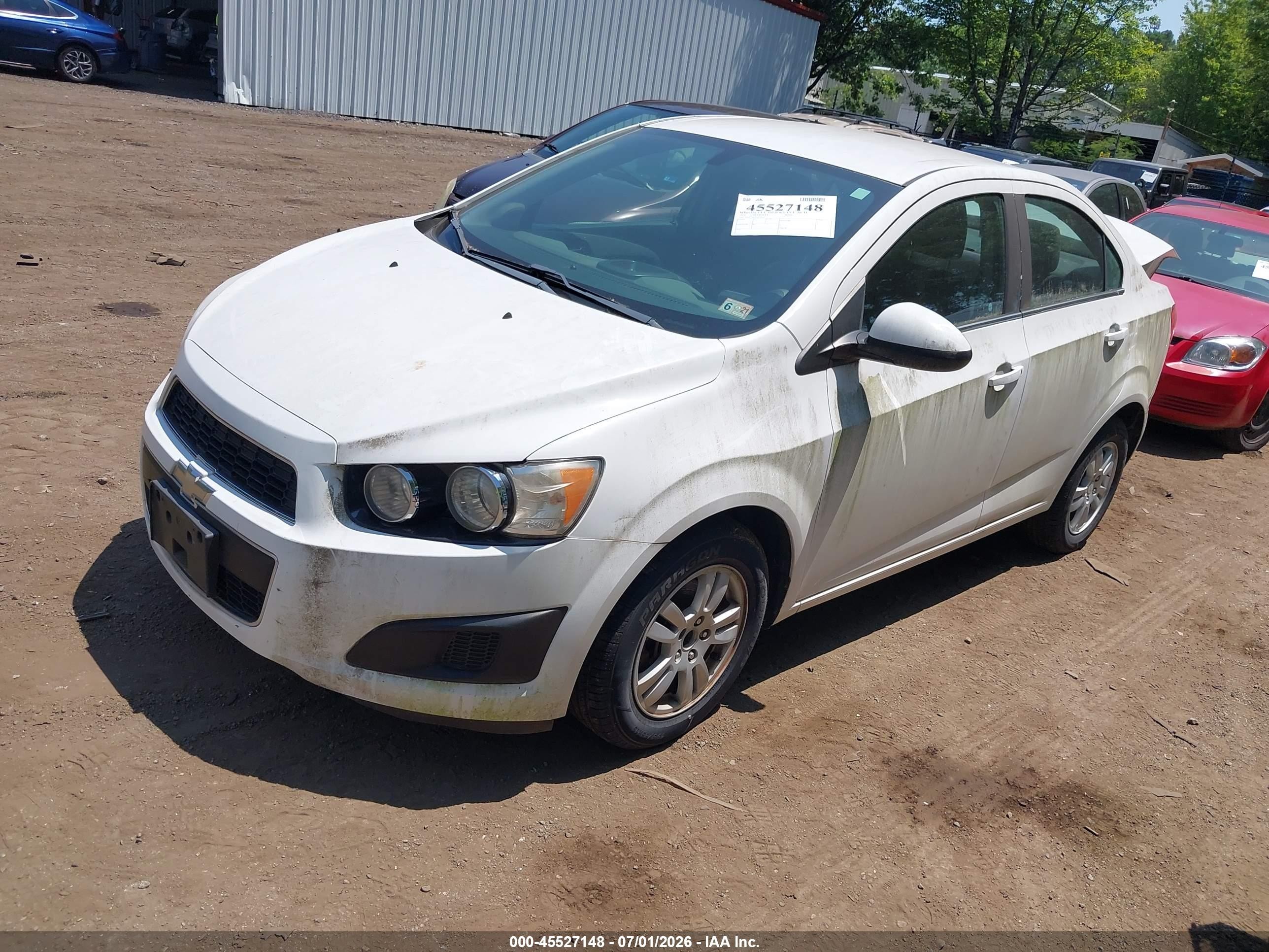 2014 Chevrolet Sonic Lt Auto White vin: 1G1JC5SH7E4210941