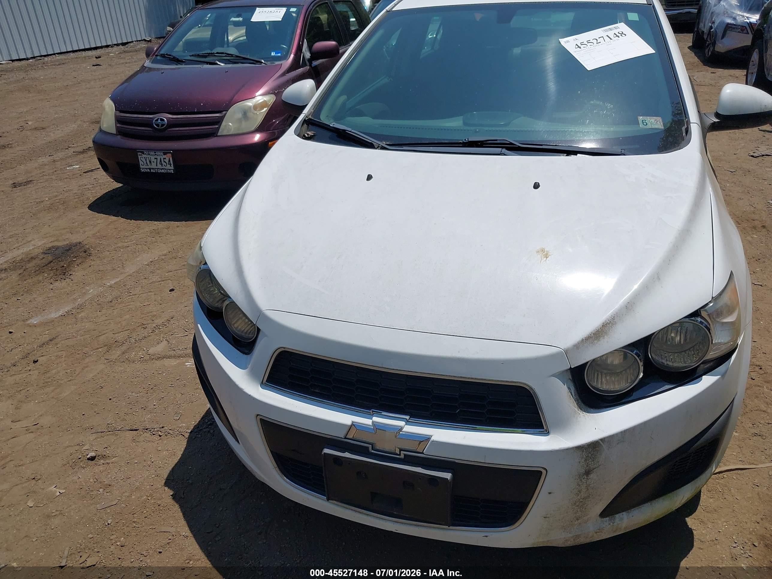2014 Chevrolet Sonic Lt Auto White vin: 1G1JC5SH7E4210941