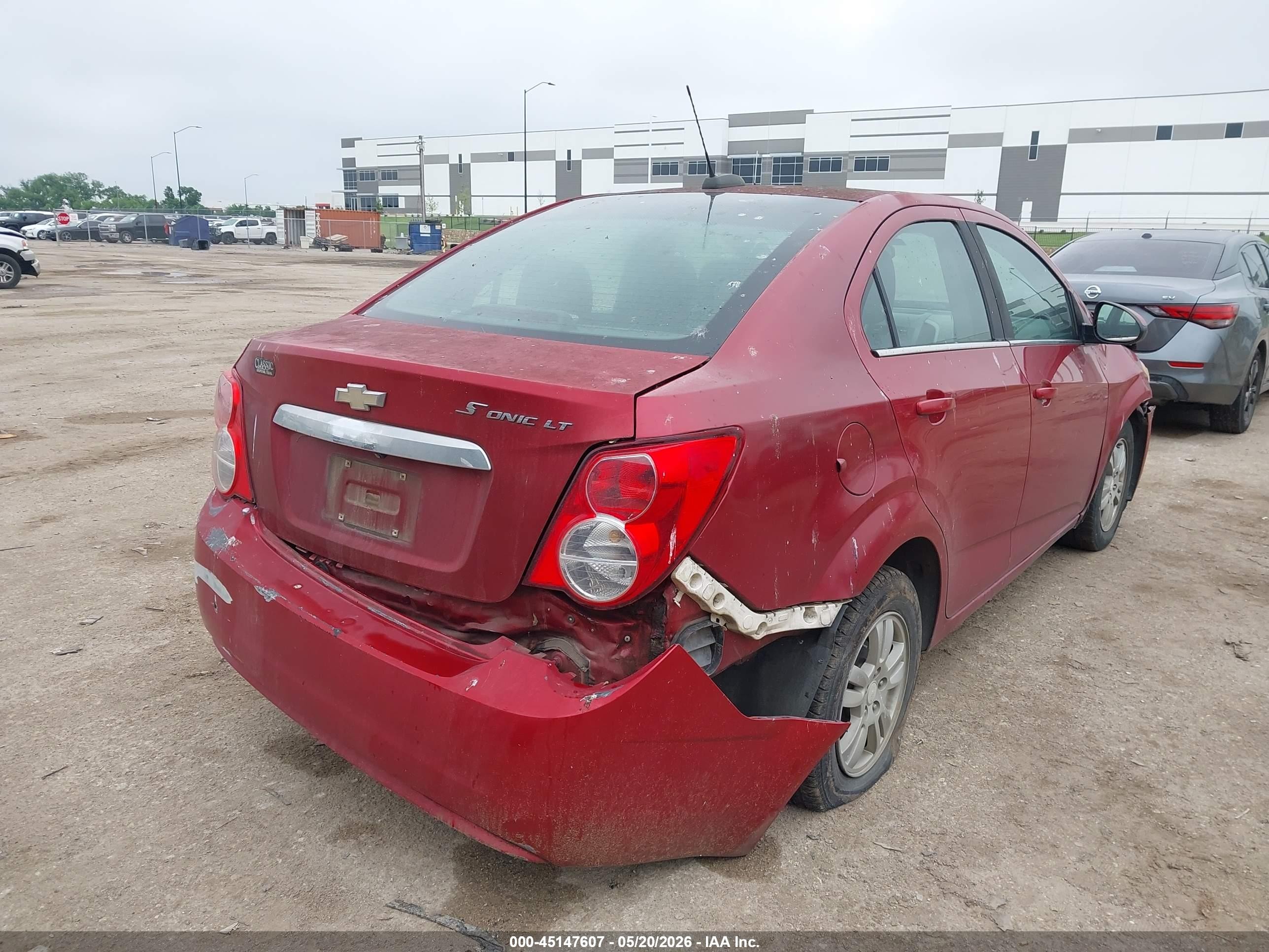 2015 Chevrolet Sonic Lt Auto Red vin: 1G1JC5SH7F4147907