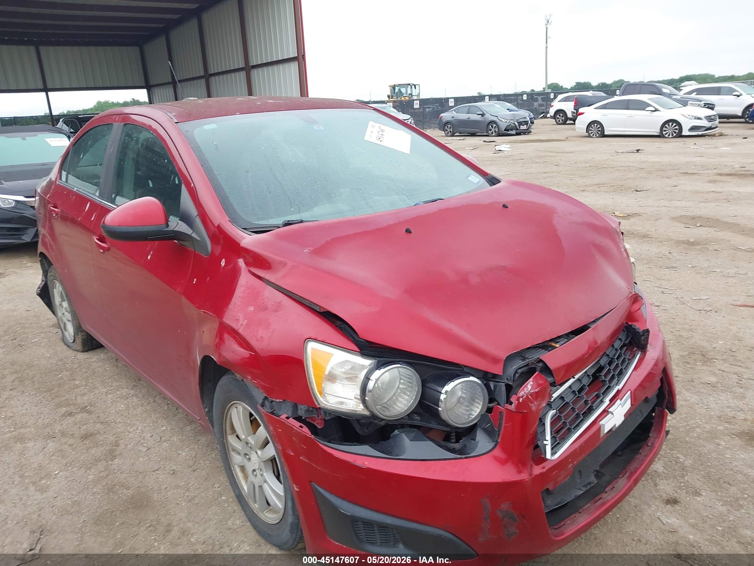 2015 Chevrolet Sonic Lt Auto Red vin: 1G1JC5SH7F4147907