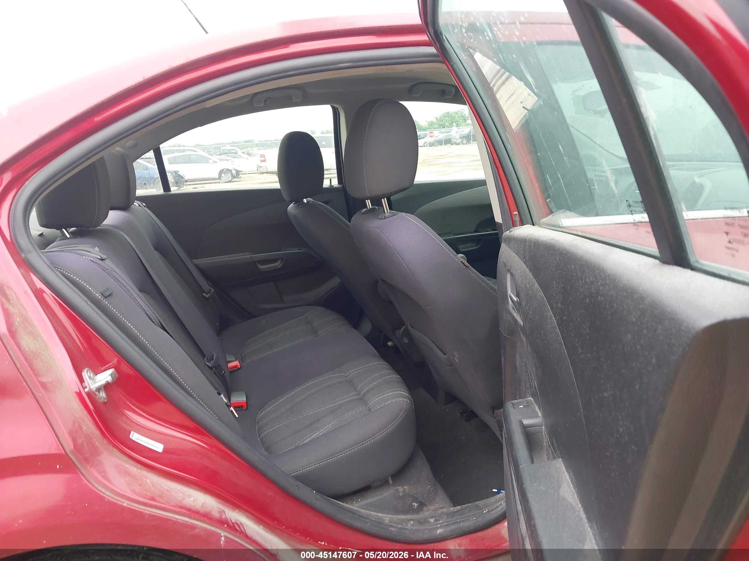 2015 Chevrolet Sonic Lt Auto Red vin: 1G1JC5SH7F4147907
