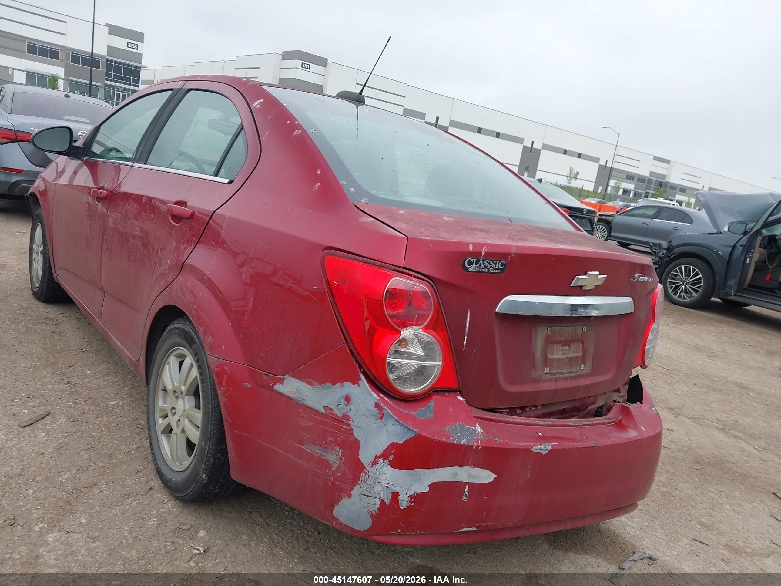2015 Chevrolet Sonic Lt Auto Red vin: 1G1JC5SH7F4147907
