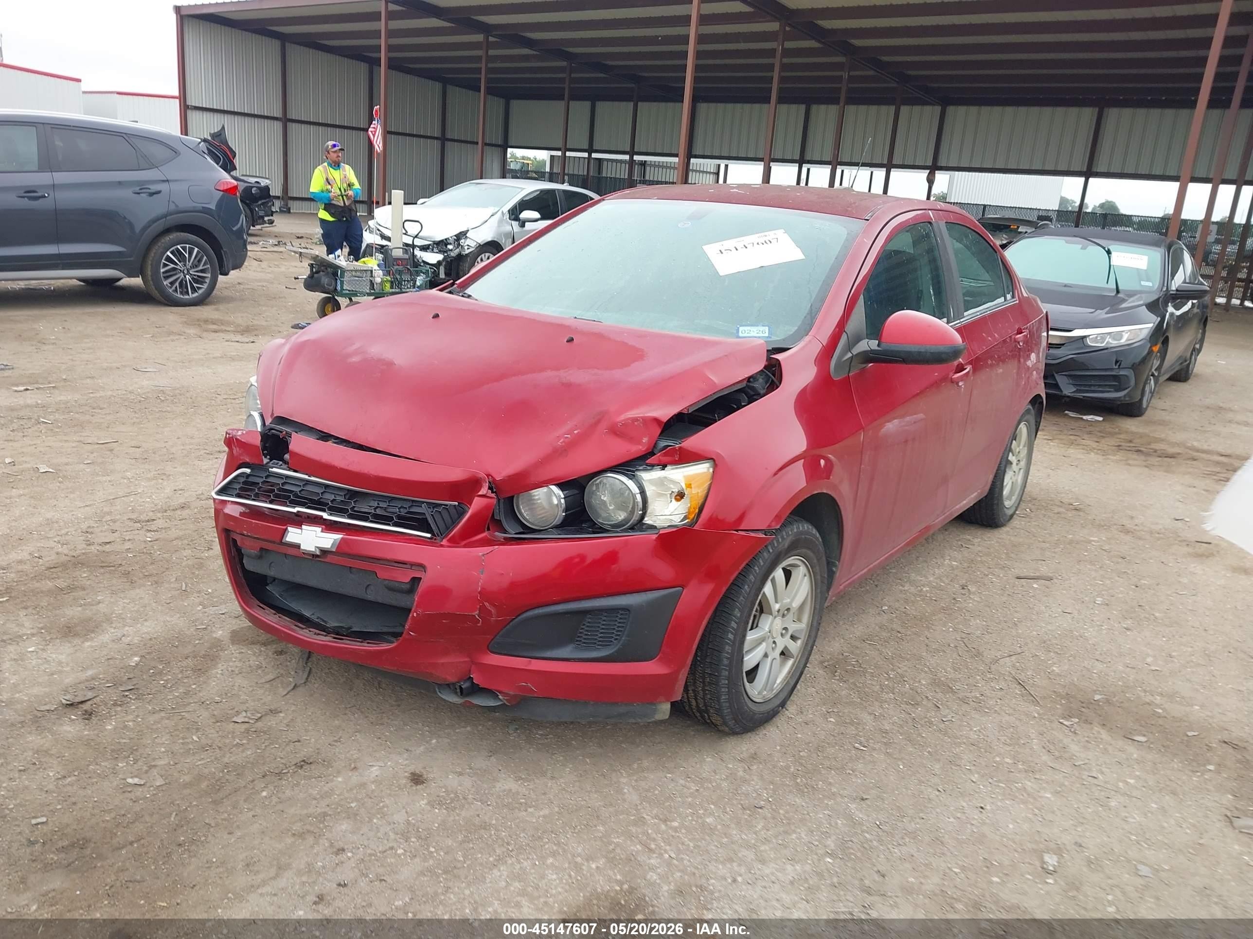 2015 Chevrolet Sonic Lt Auto Red vin: 1G1JC5SH7F4147907