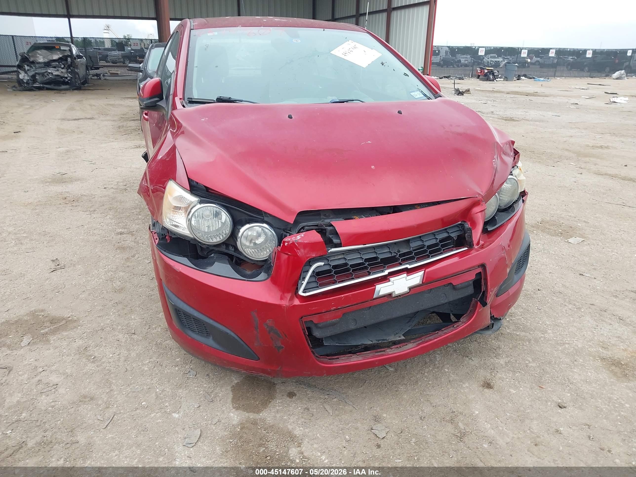 2015 Chevrolet Sonic Lt Auto Red vin: 1G1JC5SH7F4147907