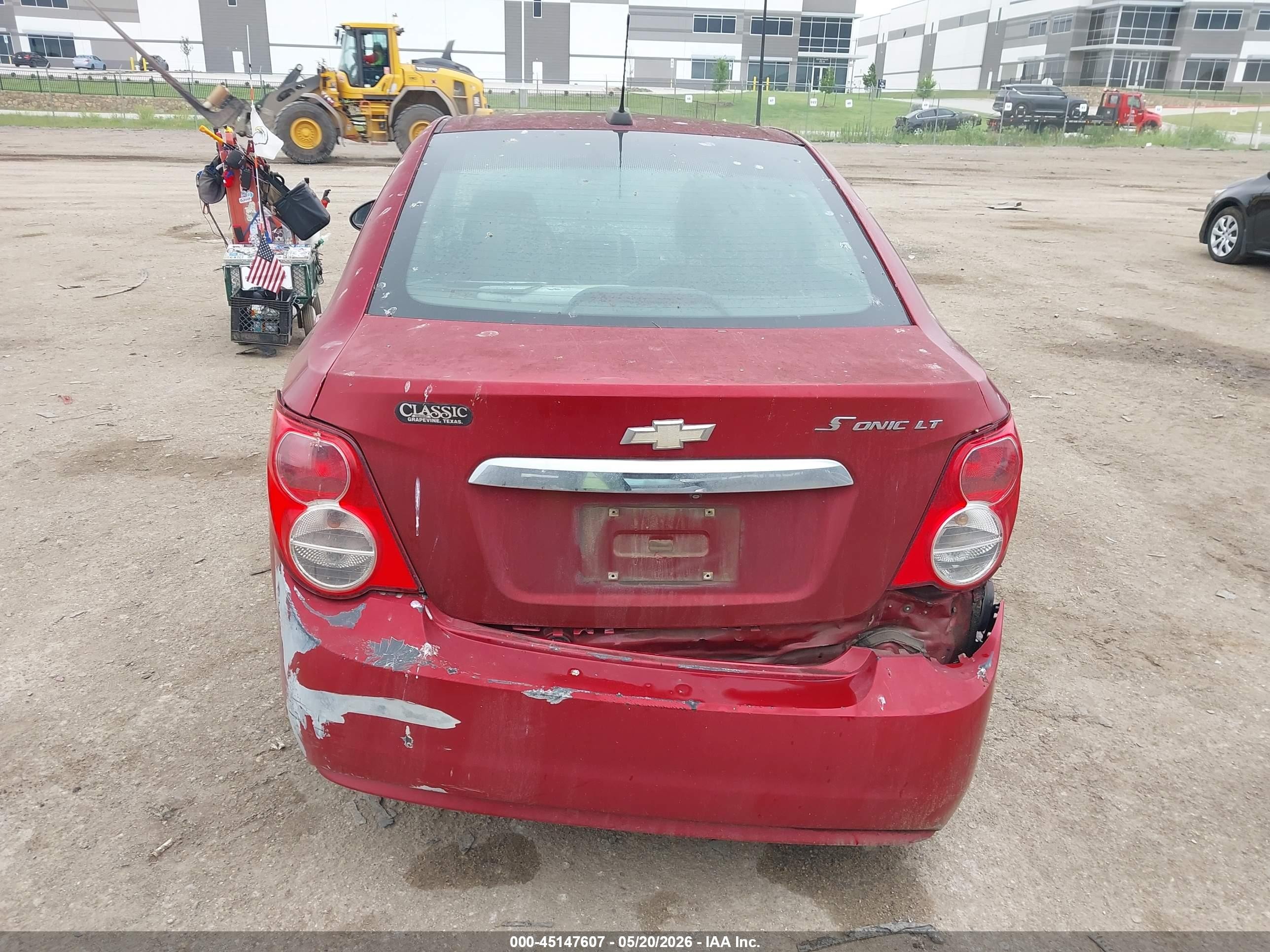 2015 Chevrolet Sonic Lt Auto Red vin: 1G1JC5SH7F4147907