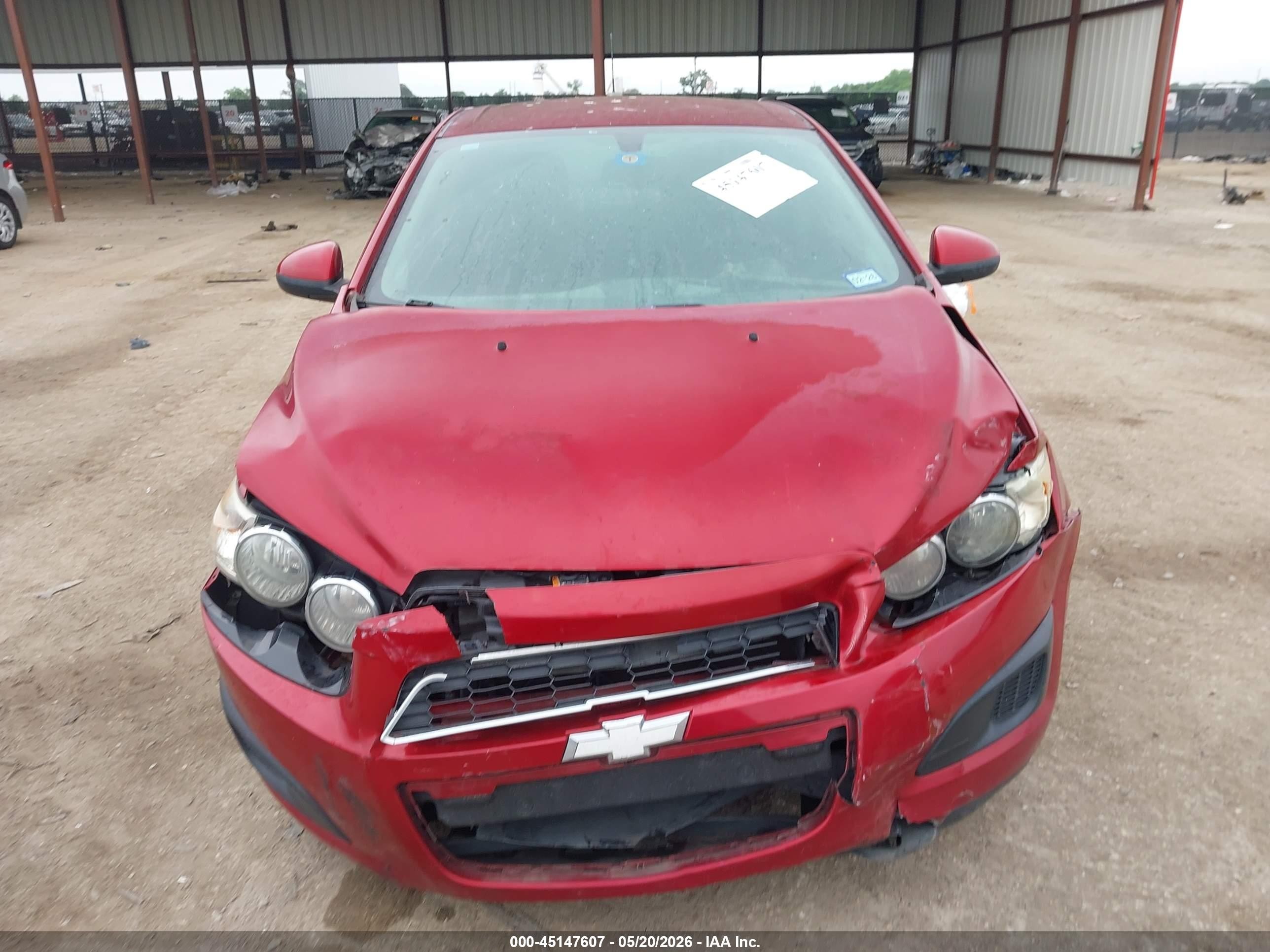 2015 Chevrolet Sonic Lt Auto Red vin: 1G1JC5SH7F4147907