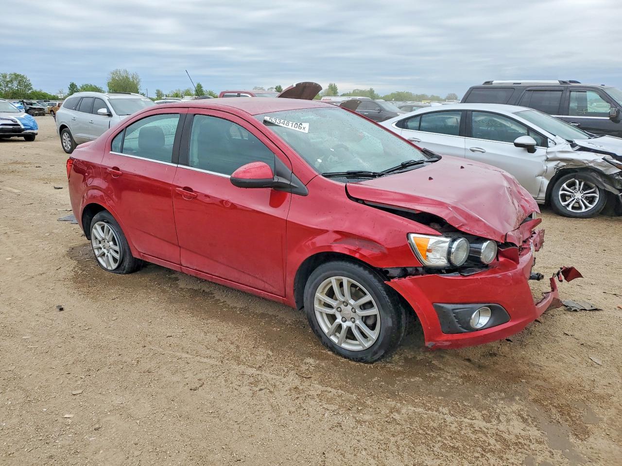 2015 Chevrolet Sonic Lt Red vin: 1G1JC5SH7F4168790