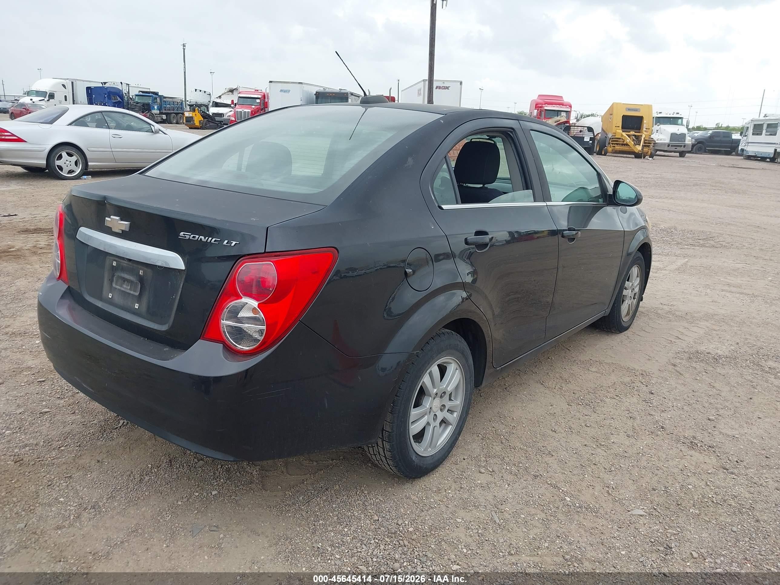 2015 Chevrolet Sonic Lt Auto Black vin: 1G1JC5SH7F4215753