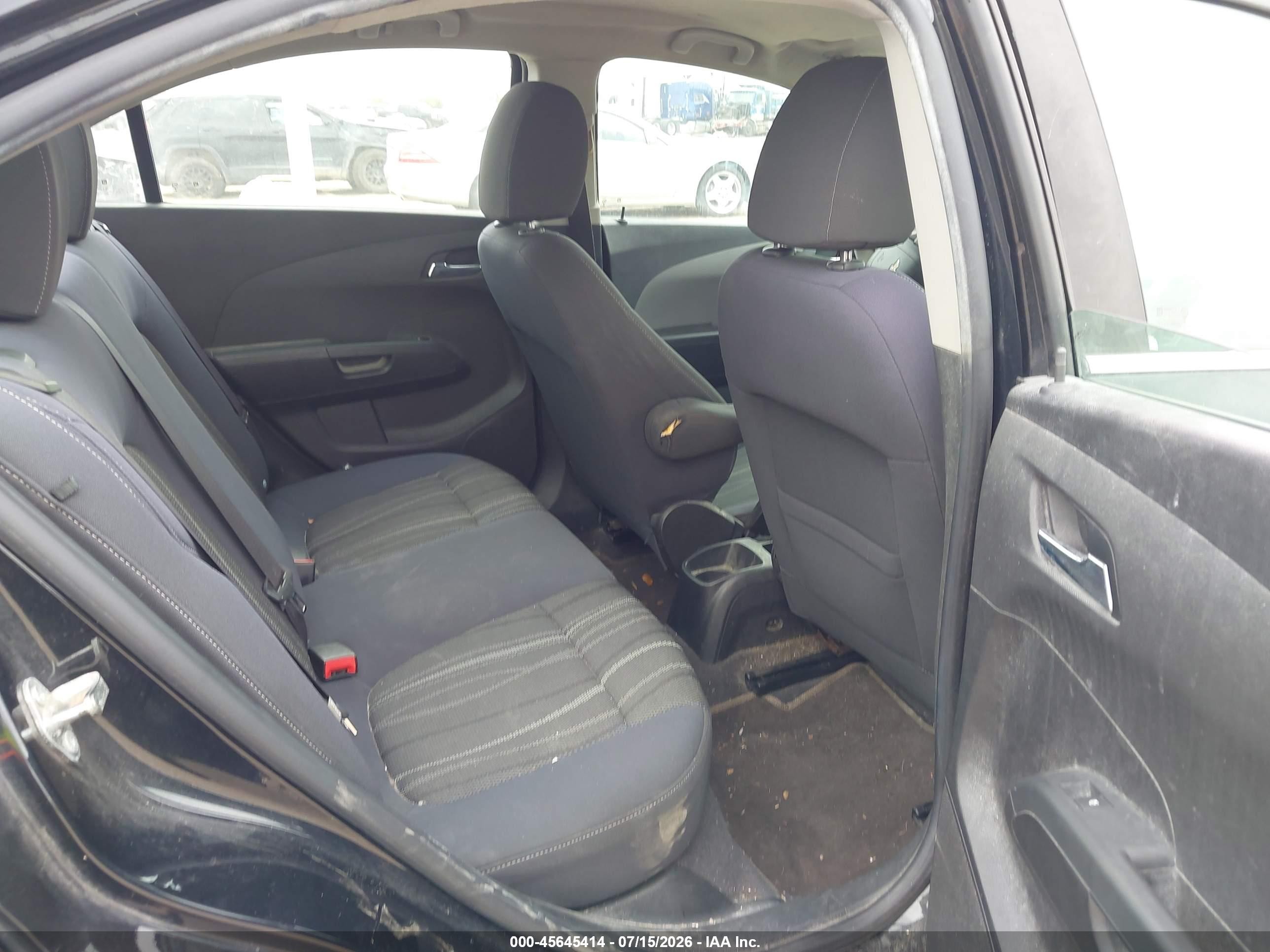 2015 Chevrolet Sonic Lt Auto Black vin: 1G1JC5SH7F4215753