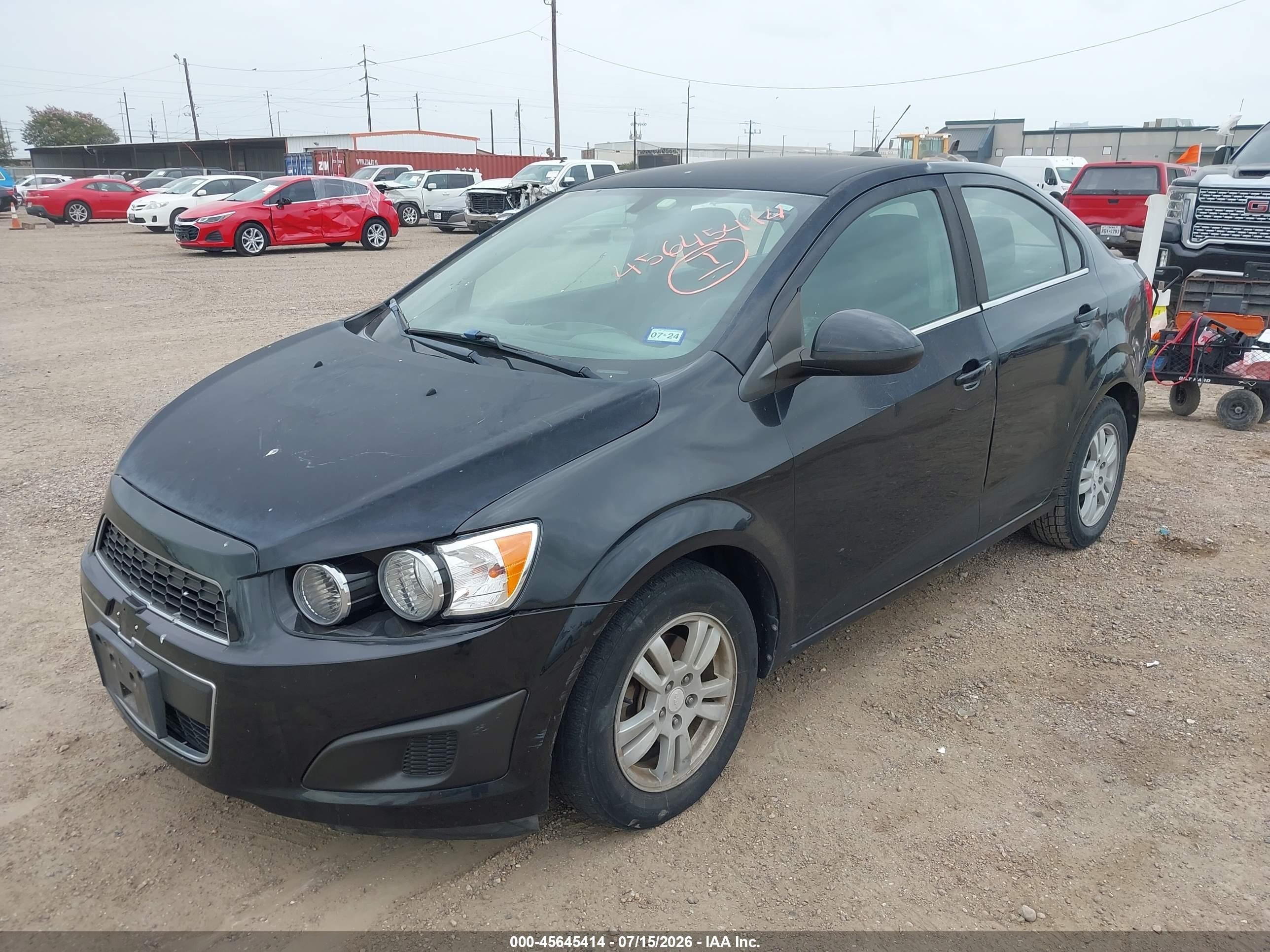 2015 Chevrolet Sonic Lt Auto Black vin: 1G1JC5SH7F4215753