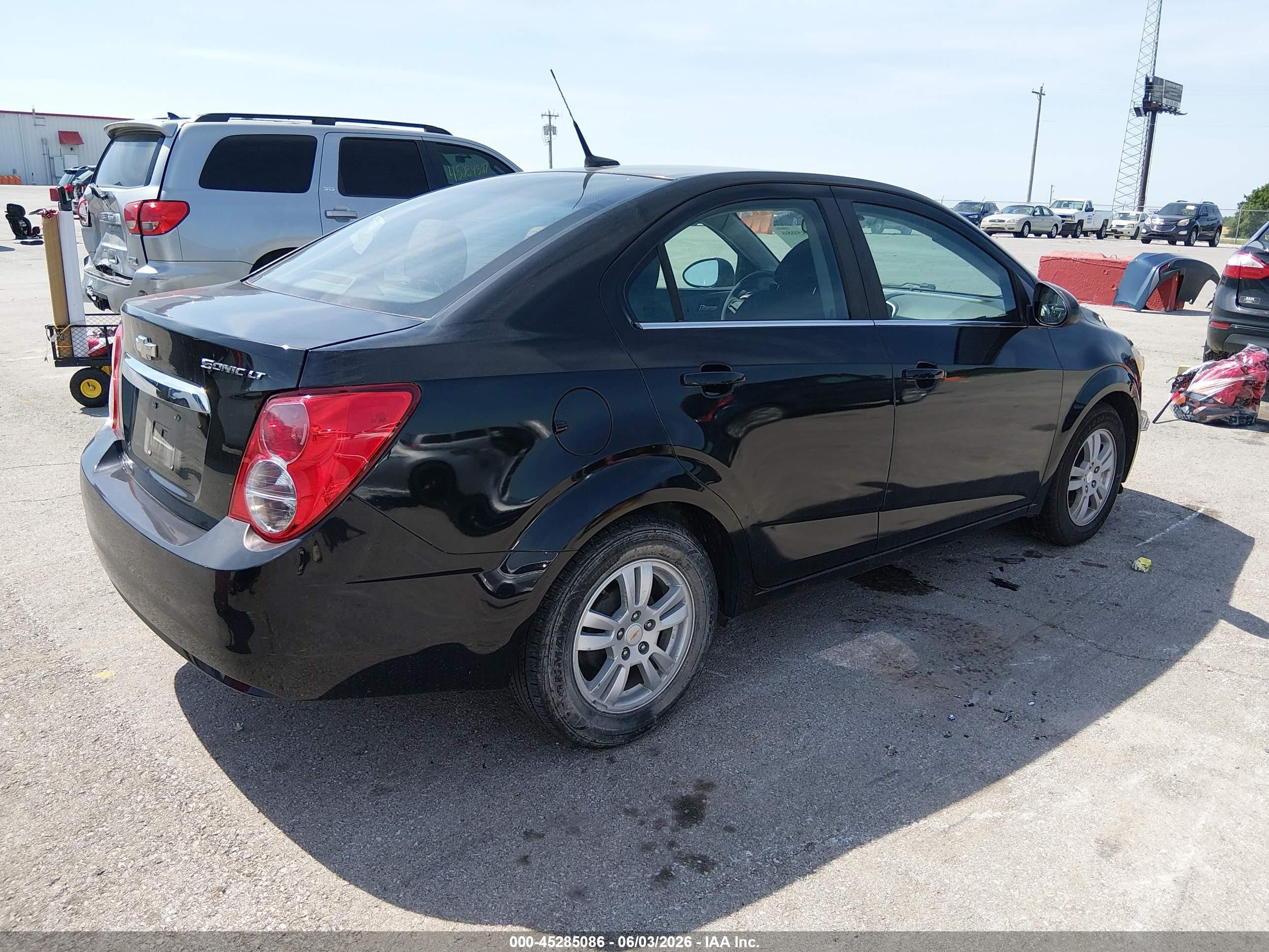 2012 Chevrolet Sonic 2lt Black vin: 1G1JC5SH8C4110005