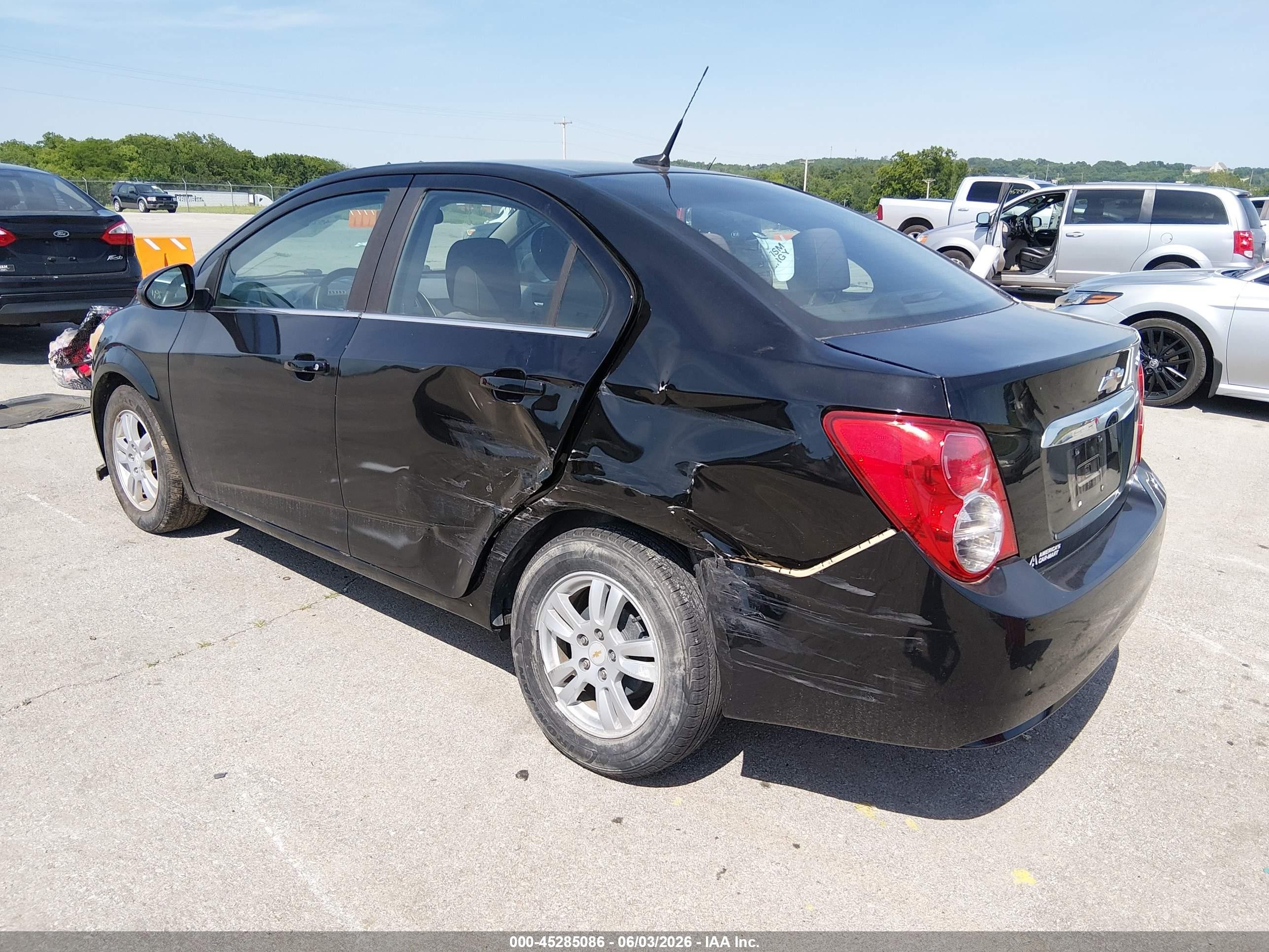 2012 Chevrolet Sonic 2lt Black vin: 1G1JC5SH8C4110005