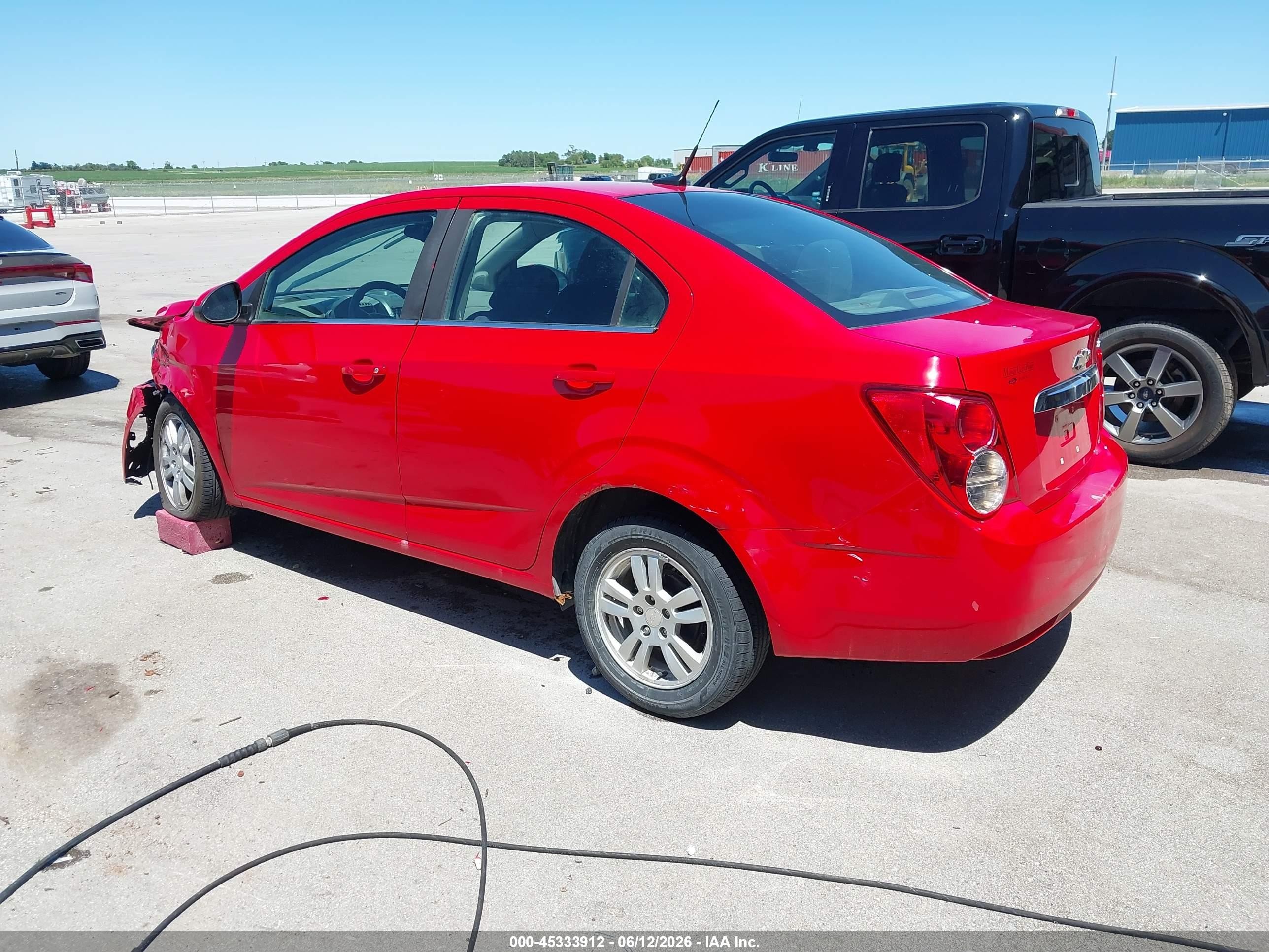 2012 Chevrolet Sonic 2lt Red vin: 1G1JC5SH8C4214266