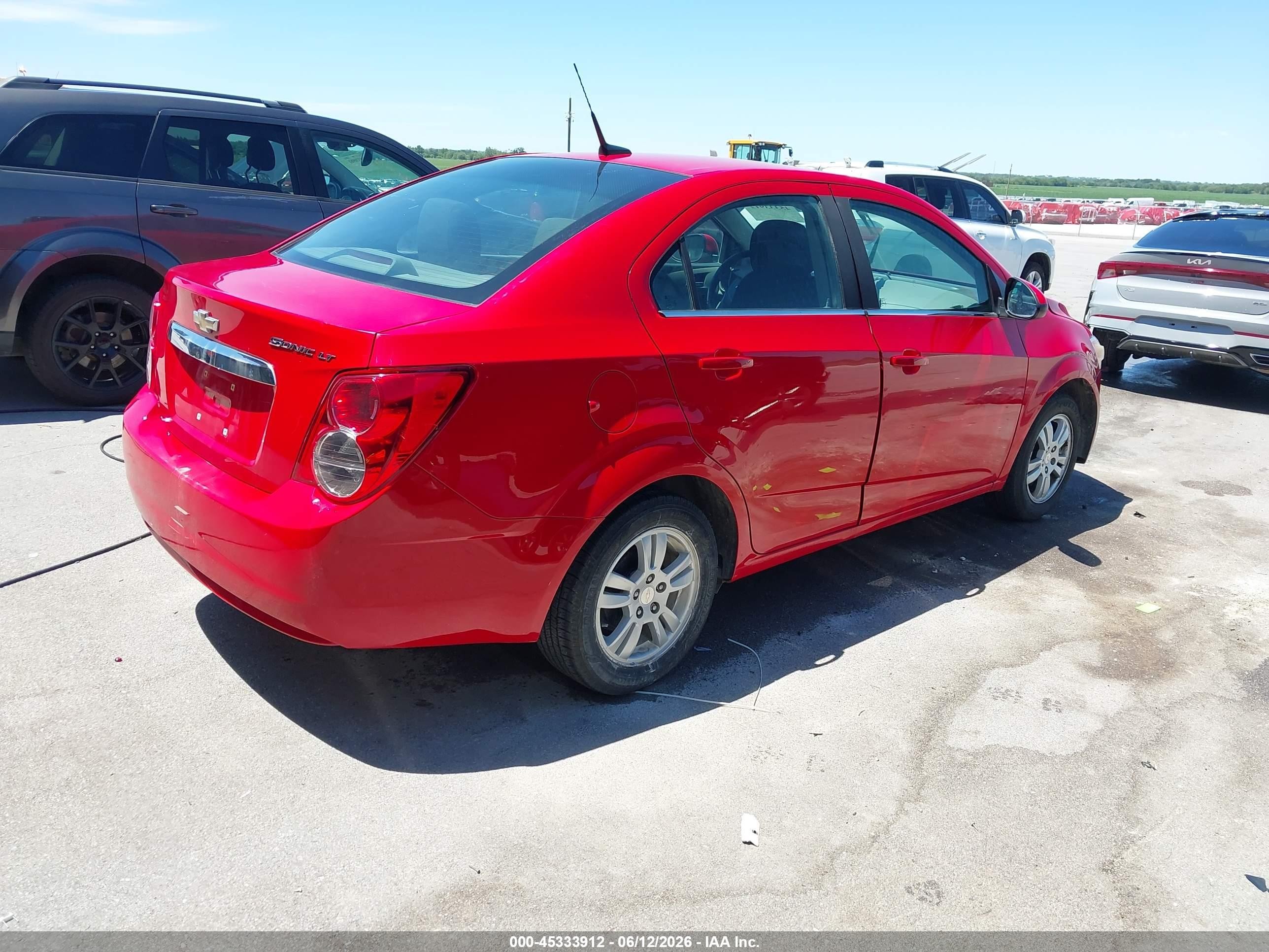 2012 Chevrolet Sonic 2lt Red vin: 1G1JC5SH8C4214266