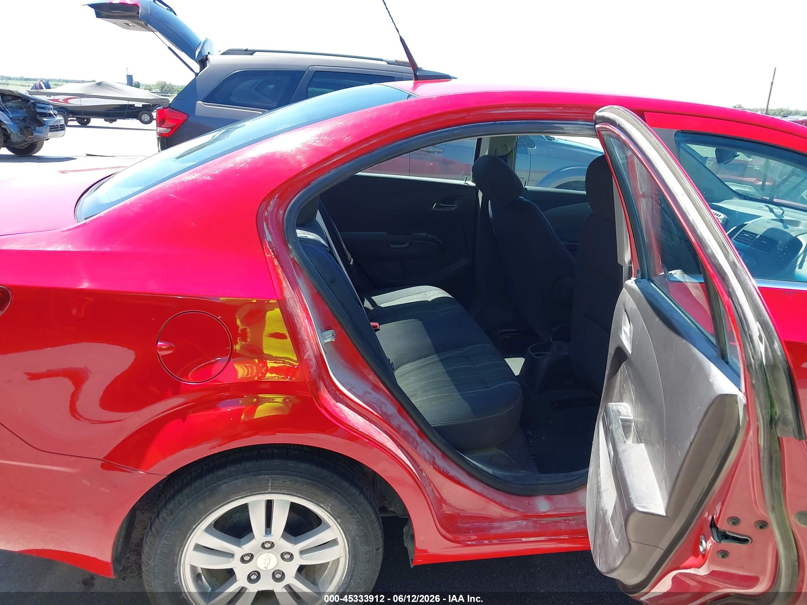 2012 Chevrolet Sonic 2lt Red vin: 1G1JC5SH8C4214266