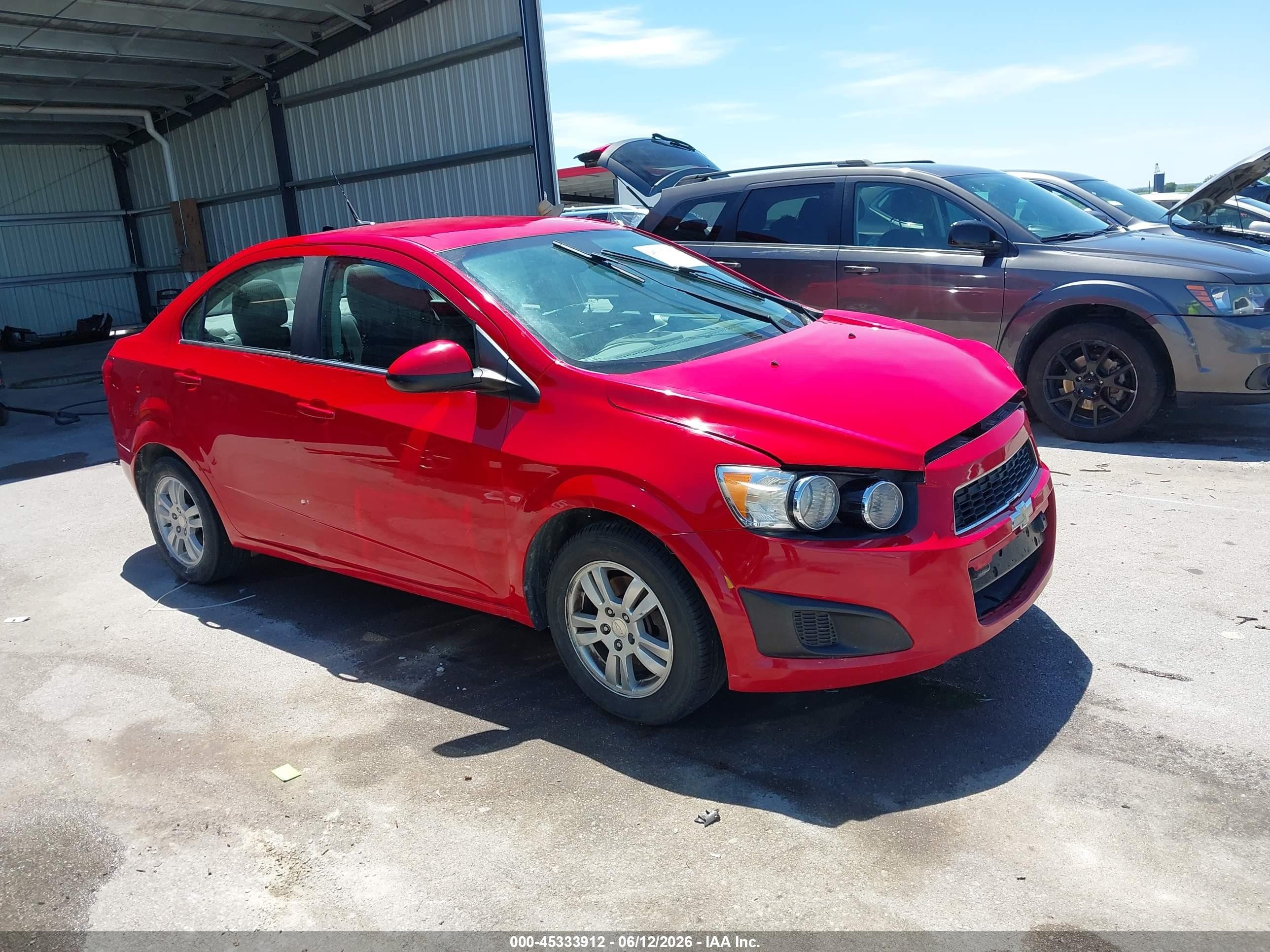 2012 Chevrolet Sonic 2lt Красный vin: 1G1JC5SH8C4214266