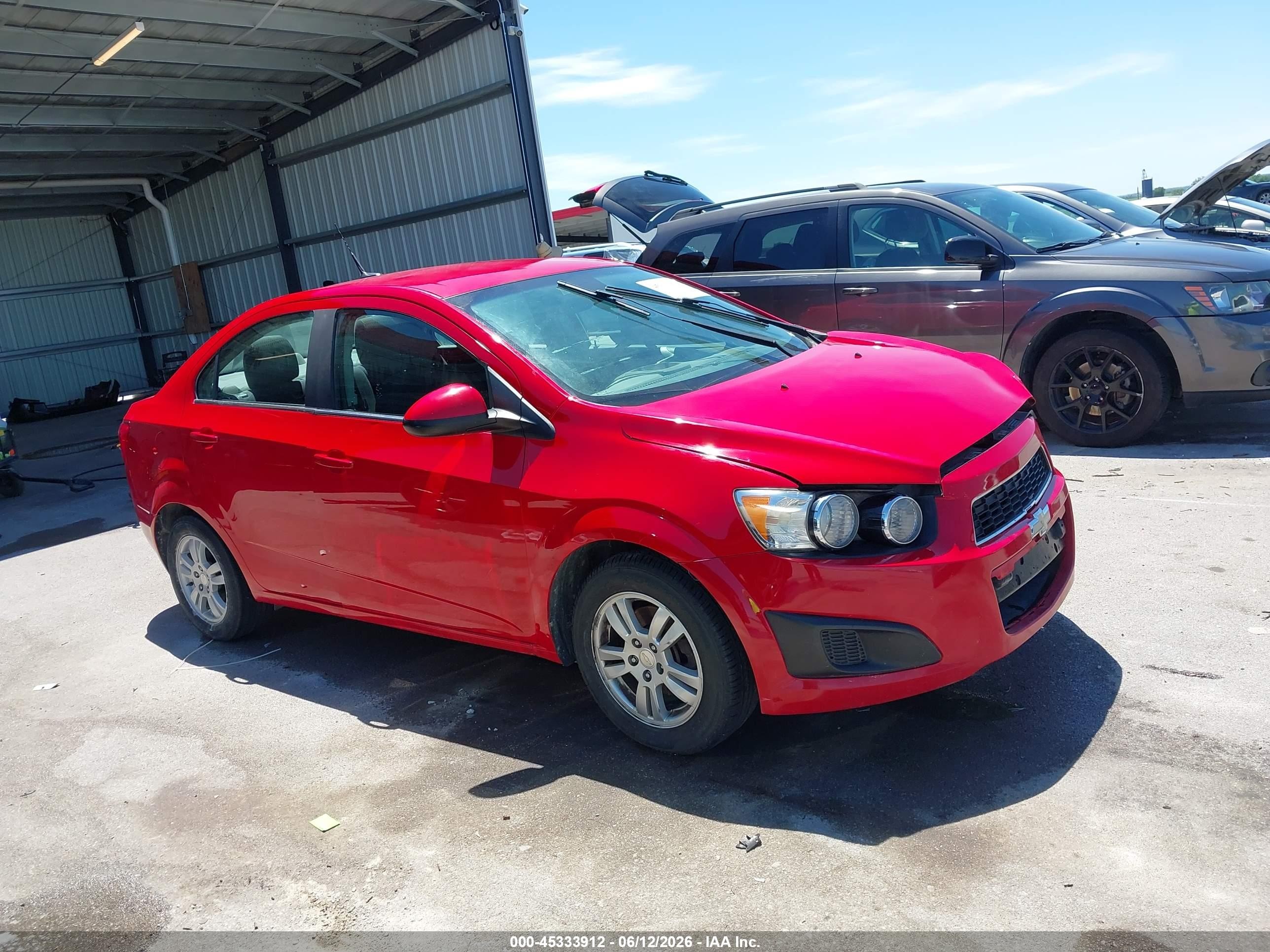 2012 Chevrolet Sonic 2lt Red vin: 1G1JC5SH8C4214266