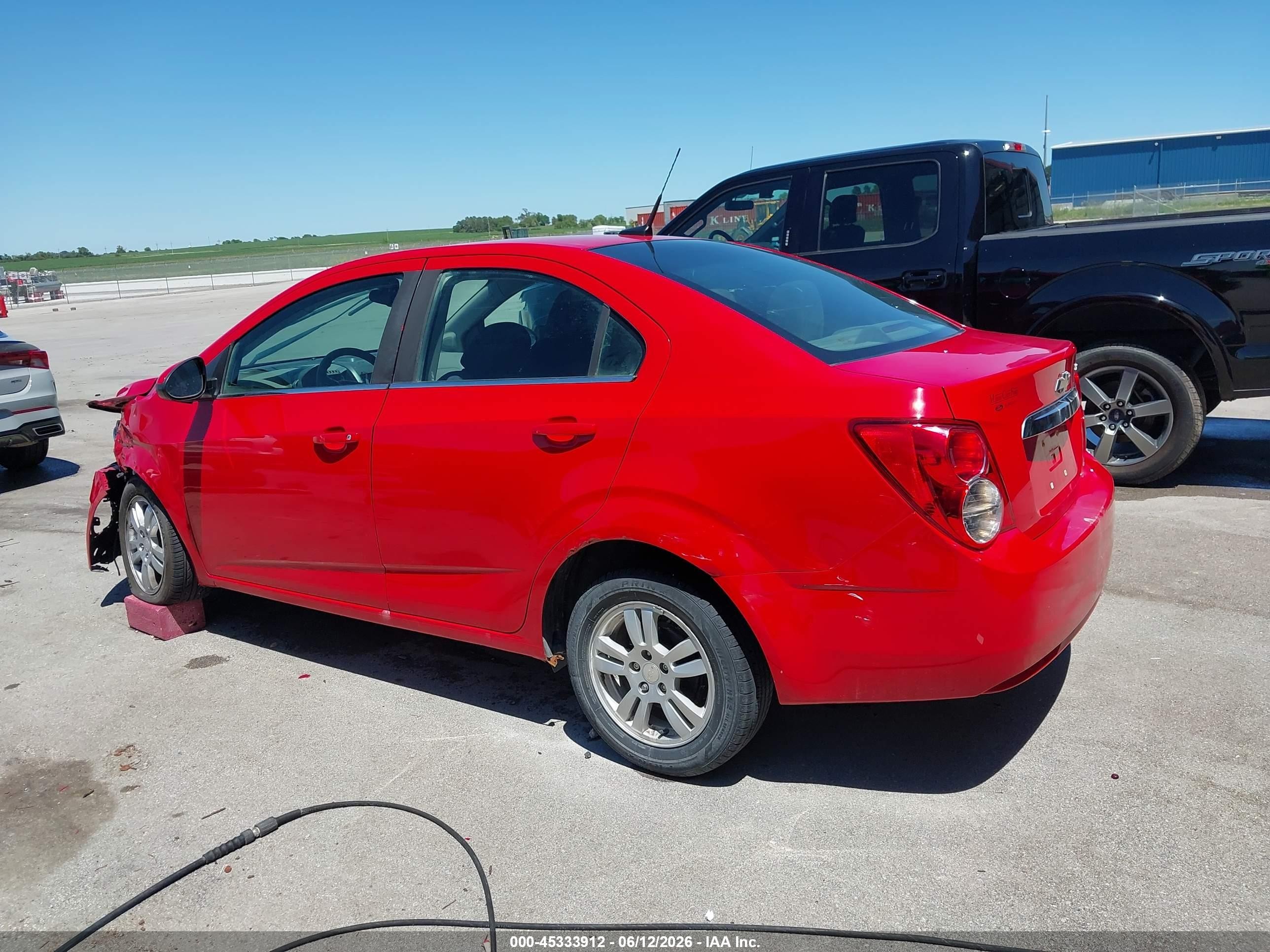 2012 Chevrolet Sonic 2lt Red vin: 1G1JC5SH8C4214266