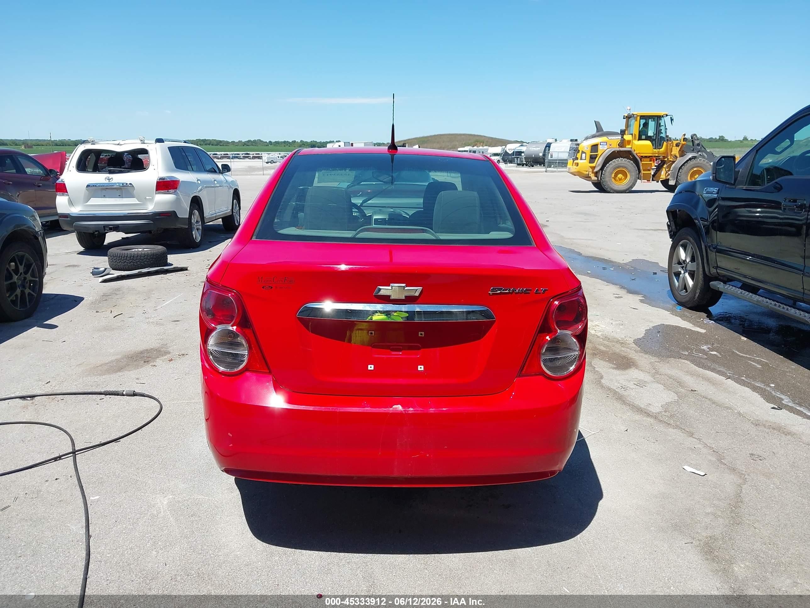 2012 Chevrolet Sonic 2lt Red vin: 1G1JC5SH8C4214266