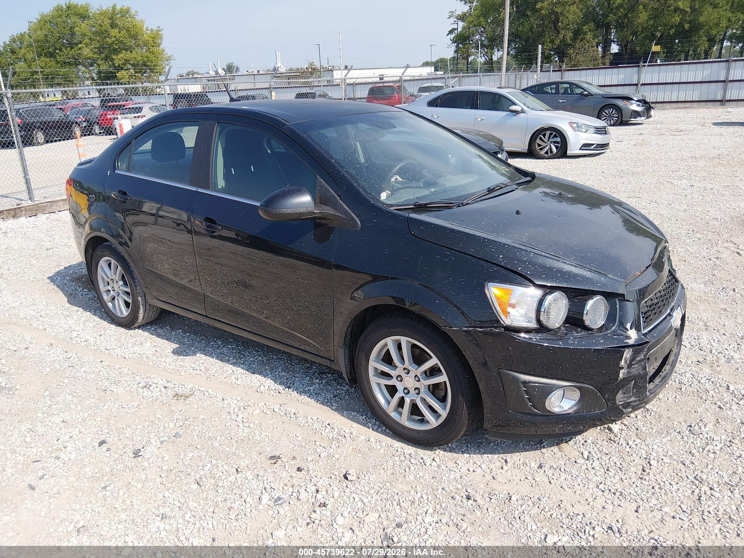 2013 Chevrolet Sonic Lt Auto Black vin: 1G1JC5SH8D4153566