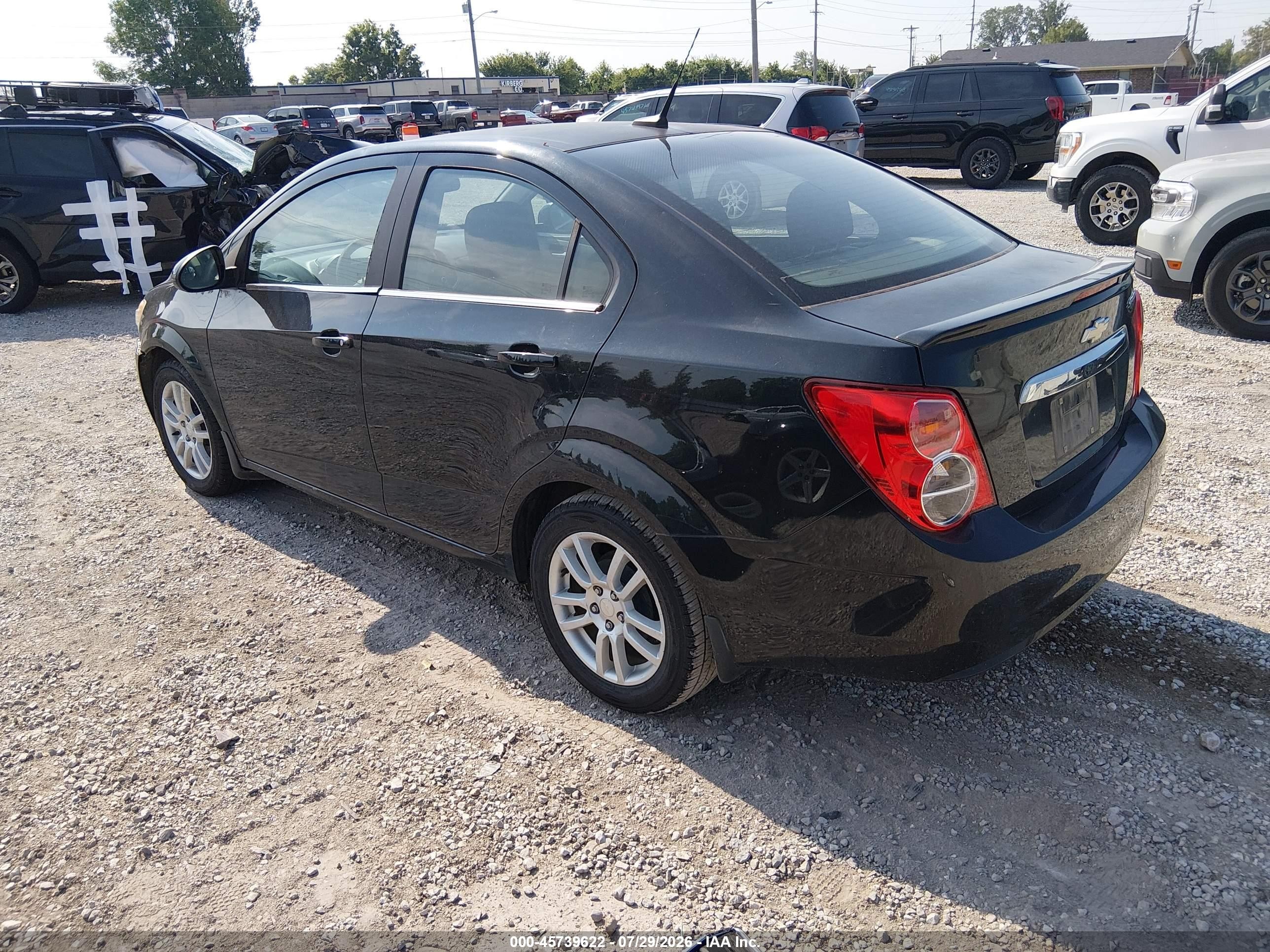 2013 Chevrolet Sonic Lt Auto Black vin: 1G1JC5SH8D4153566