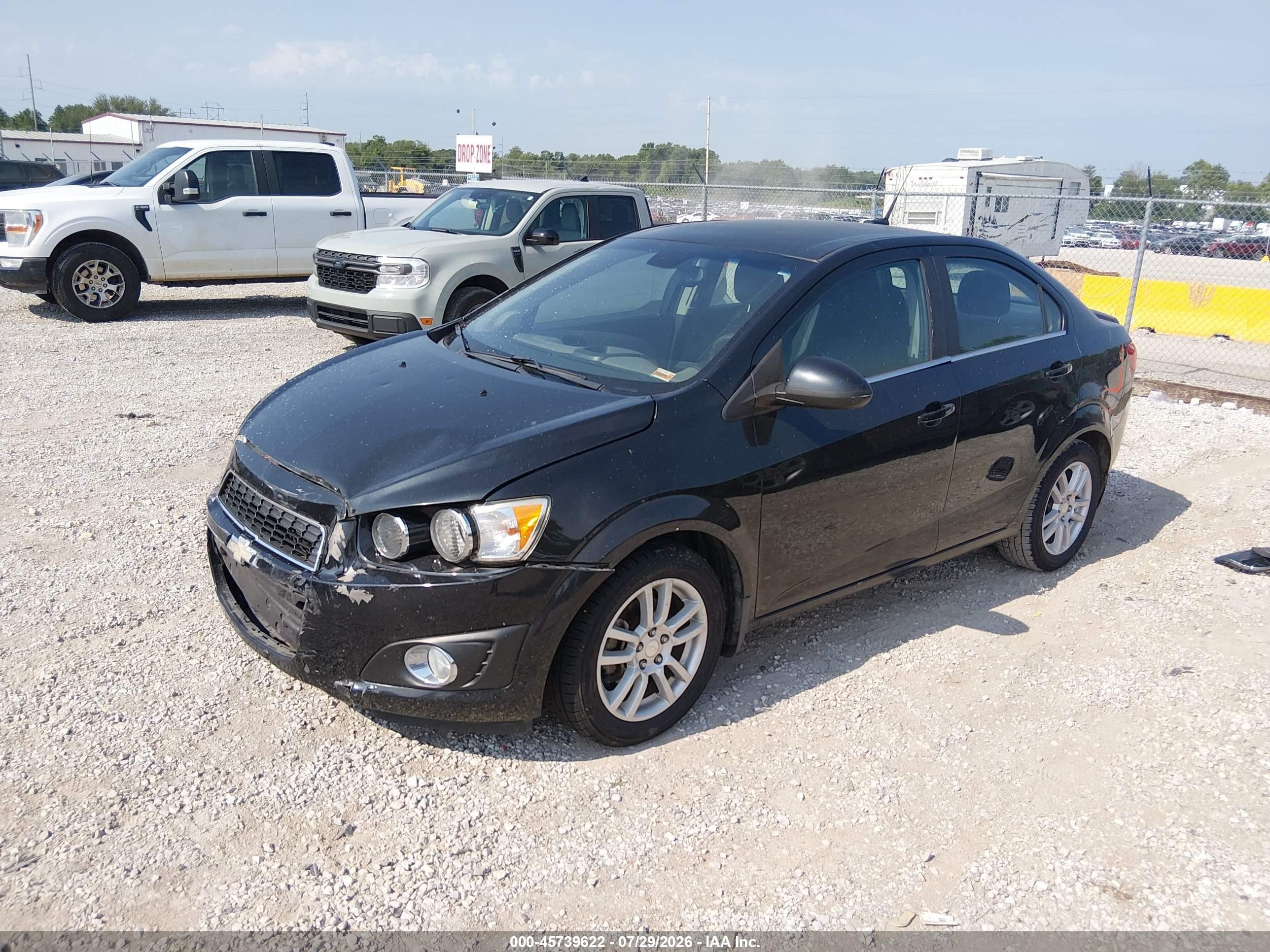 2013 Chevrolet Sonic Lt Auto Black vin: 1G1JC5SH8D4153566
